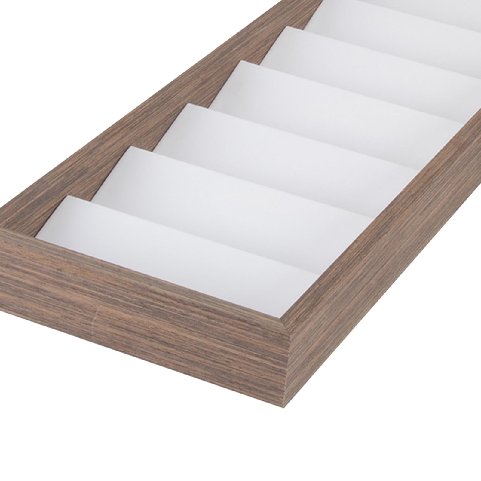 7 Compartment Wooden Glasses Storage Box Velvet Lining Jewelry Container