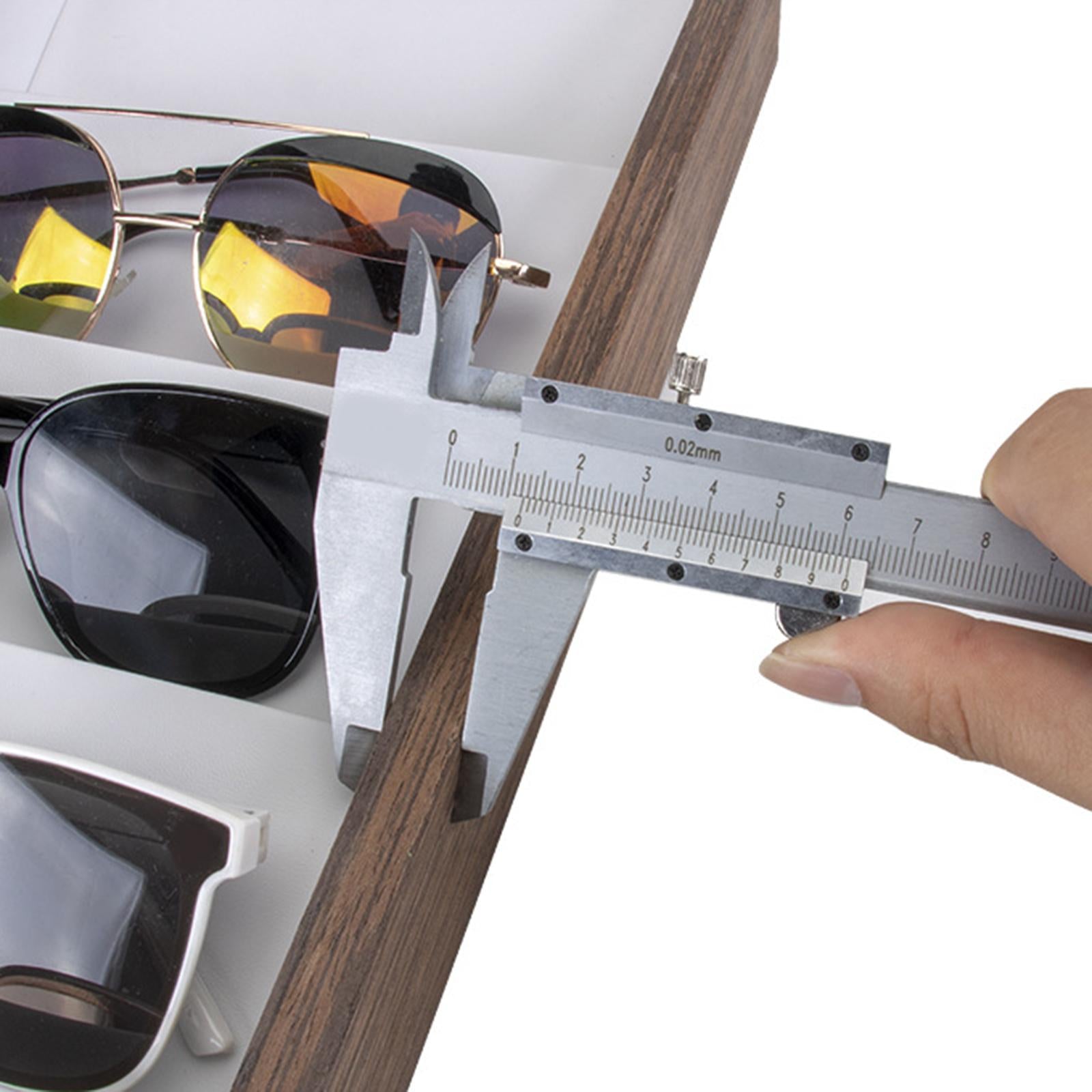 7 Compartment Wooden Glasses Storage Box Velvet Lining Jewelry Container