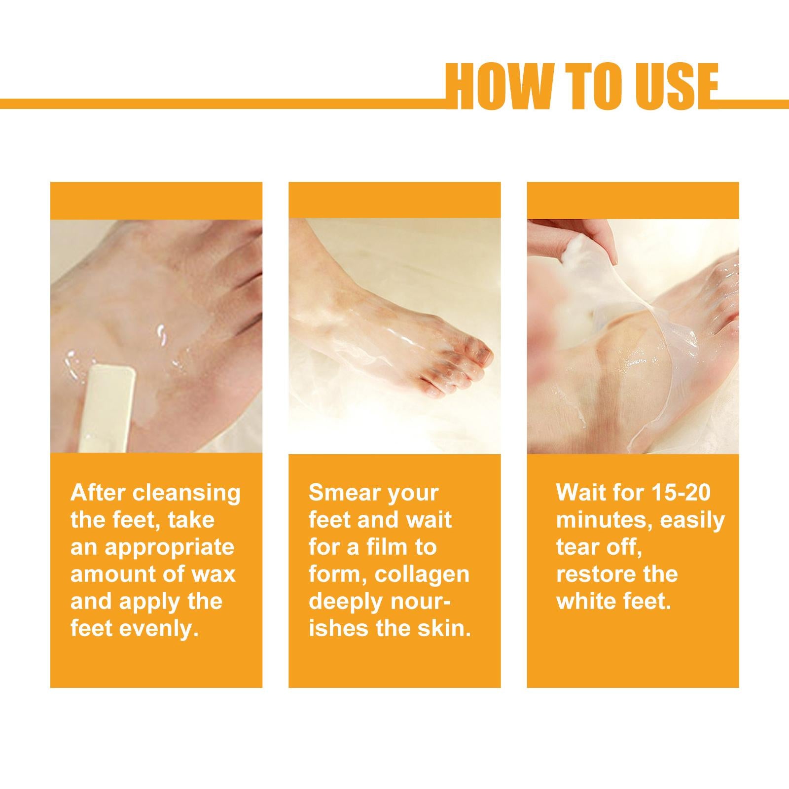 Natural Milk Honey Wax Foot Mask Nourish Roughness Foot Soothing Care 30g
