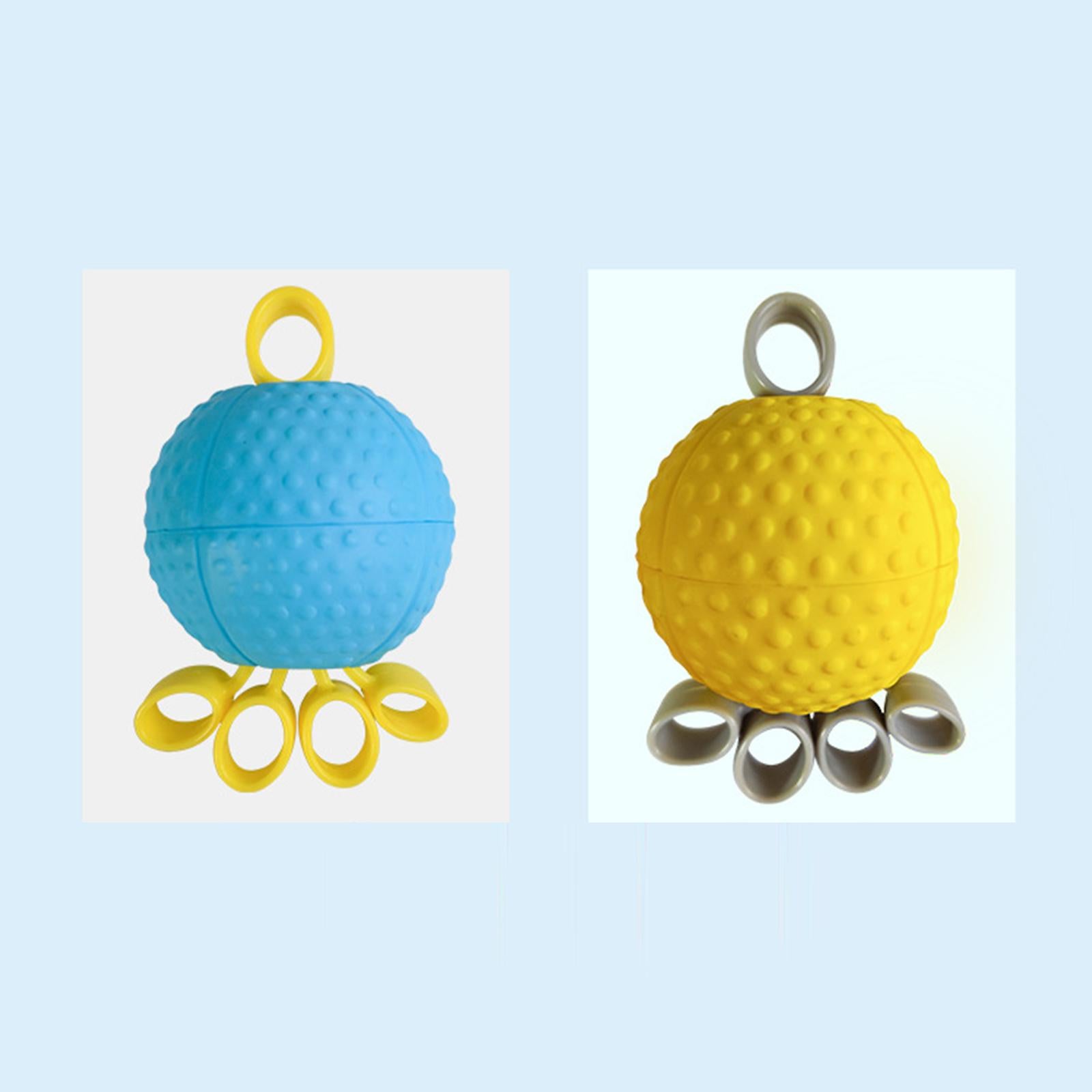 Finger Grip Ball Rehabilitation Training for Recovery Adults Stress Balls Yellow 20 lbs