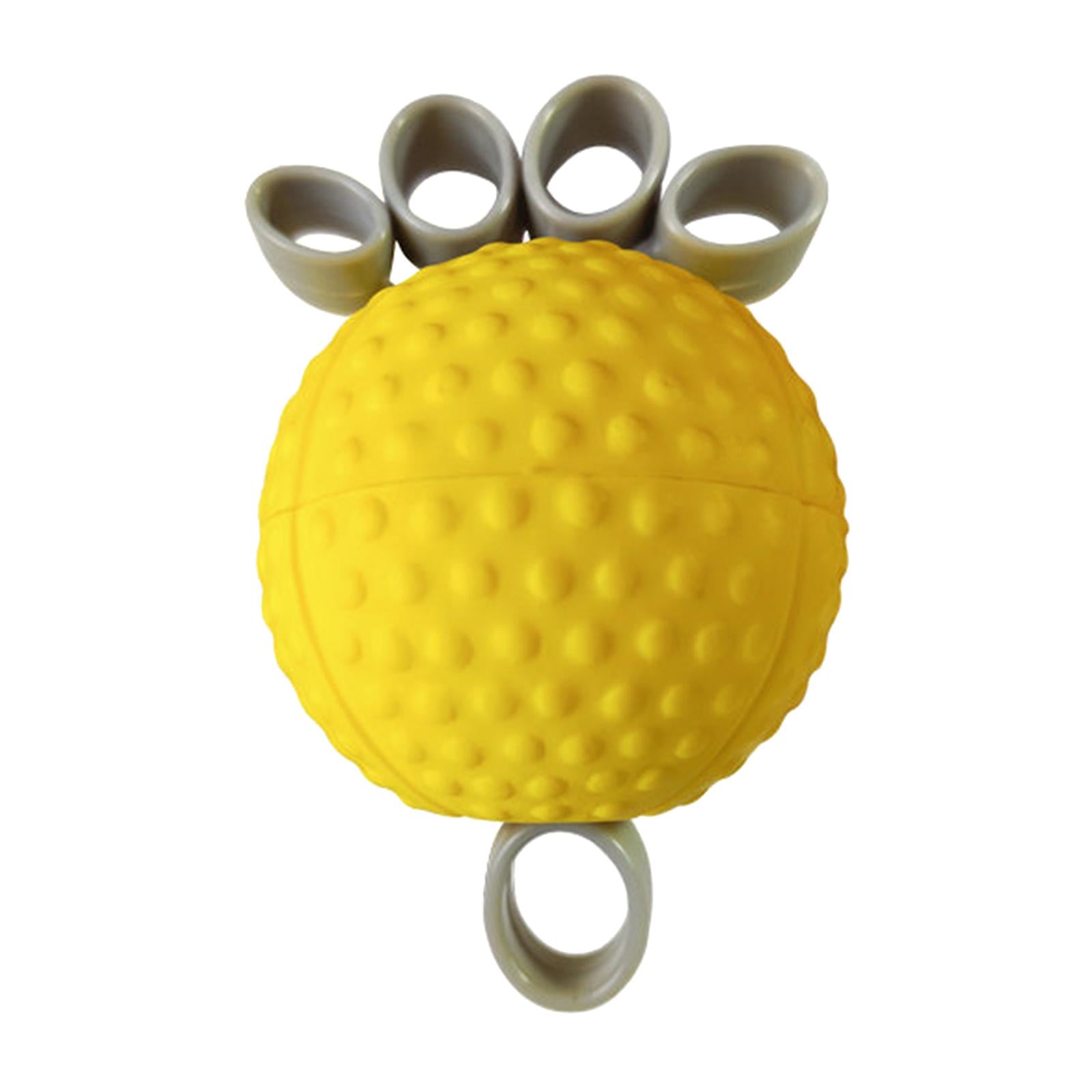 Finger Grip Ball Rehabilitation Training for Recovery Adults Stress Balls Yellow 20 lbs