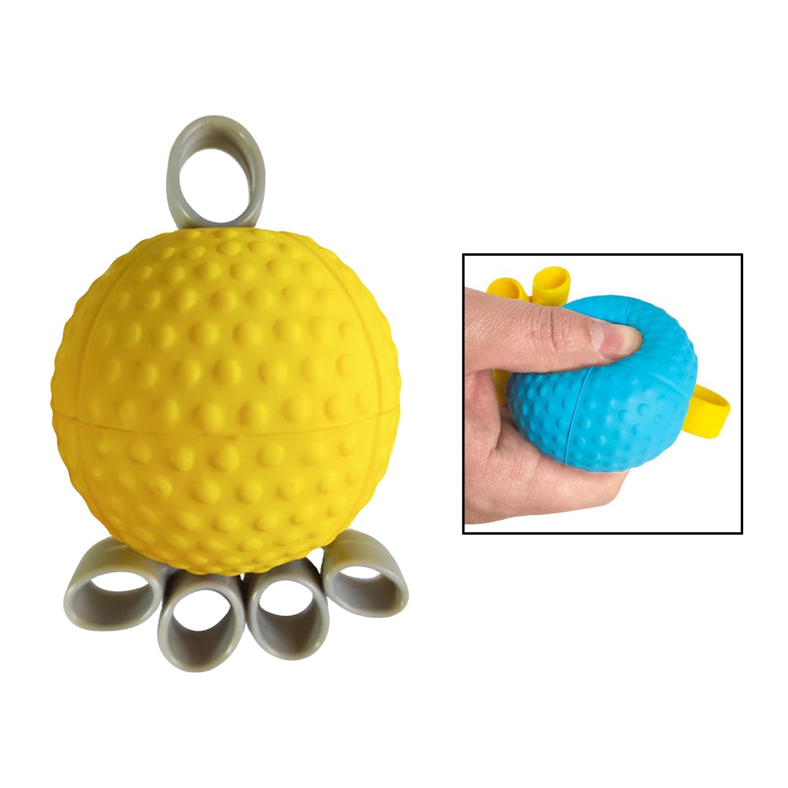 Finger Grip Ball Rehabilitation Training for Recovery Adults Stress Balls Yellow 20 lbs