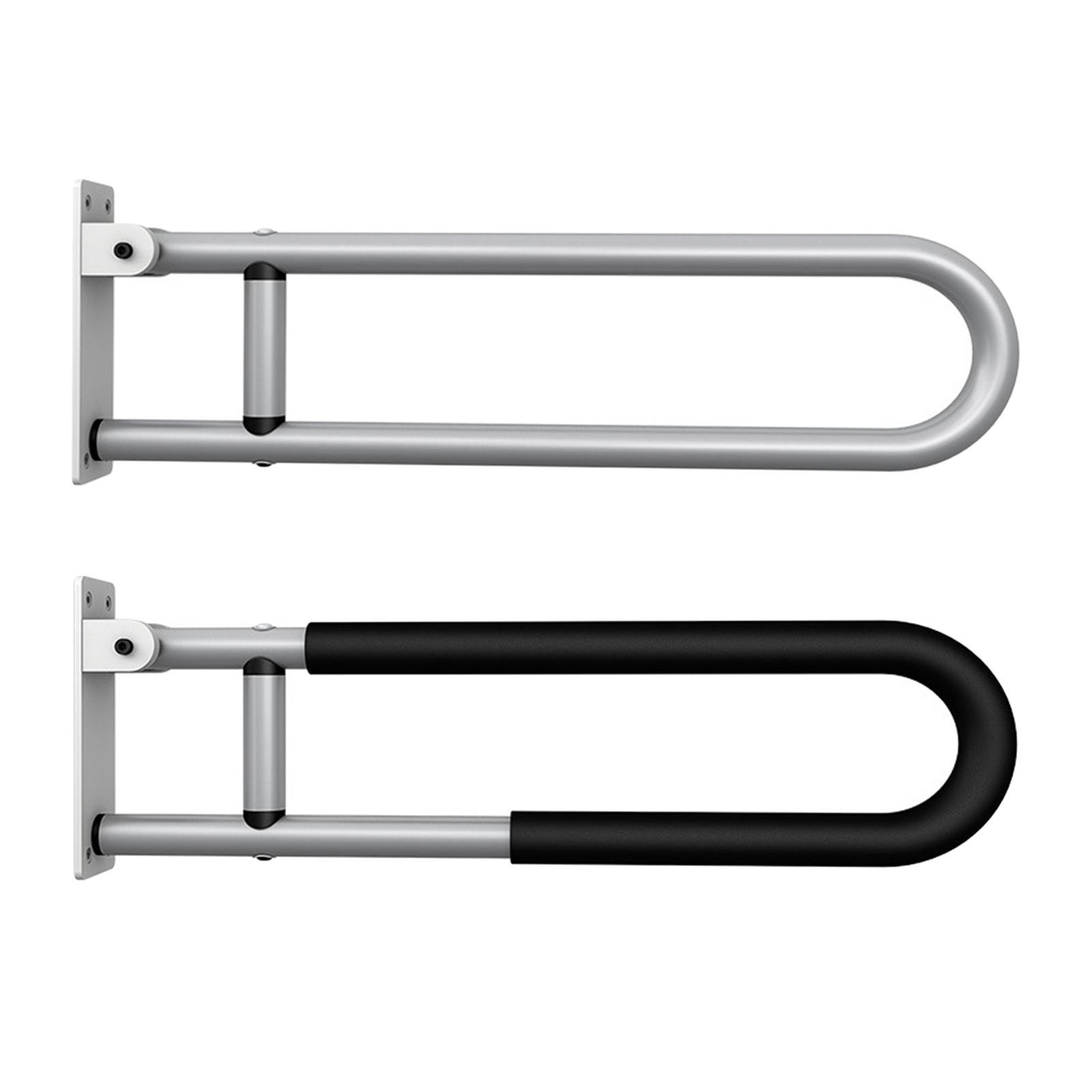 Shower Assist Wall Mount Elderly Disabled Toilet Aid Folding Safety Silver