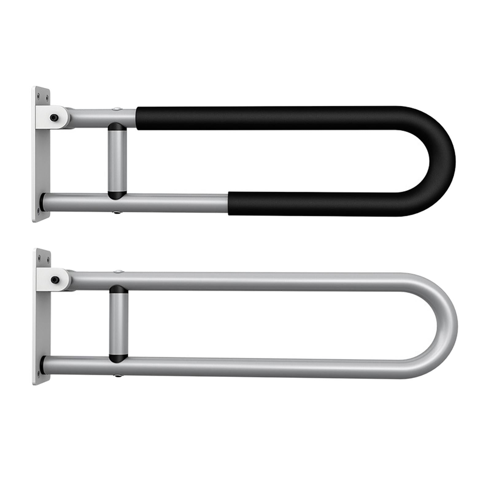 Shower Assist Wall Mount Elderly Disabled Toilet Aid Folding Safety Silver