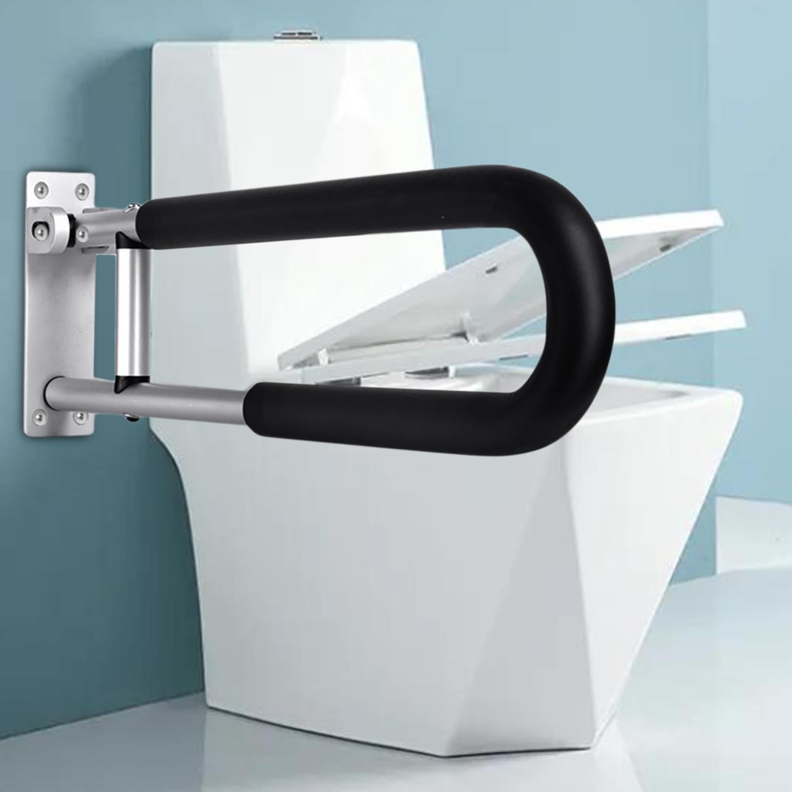 Shower Assist Wall Mount Elderly Disabled Toilet Aid Folding Safety Black