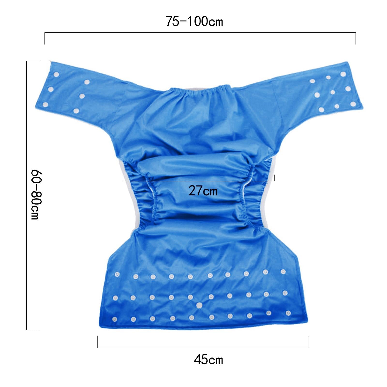 Large Adult Cloth Diaper Reusable Underwear for Seniors Men Women Dark Blue