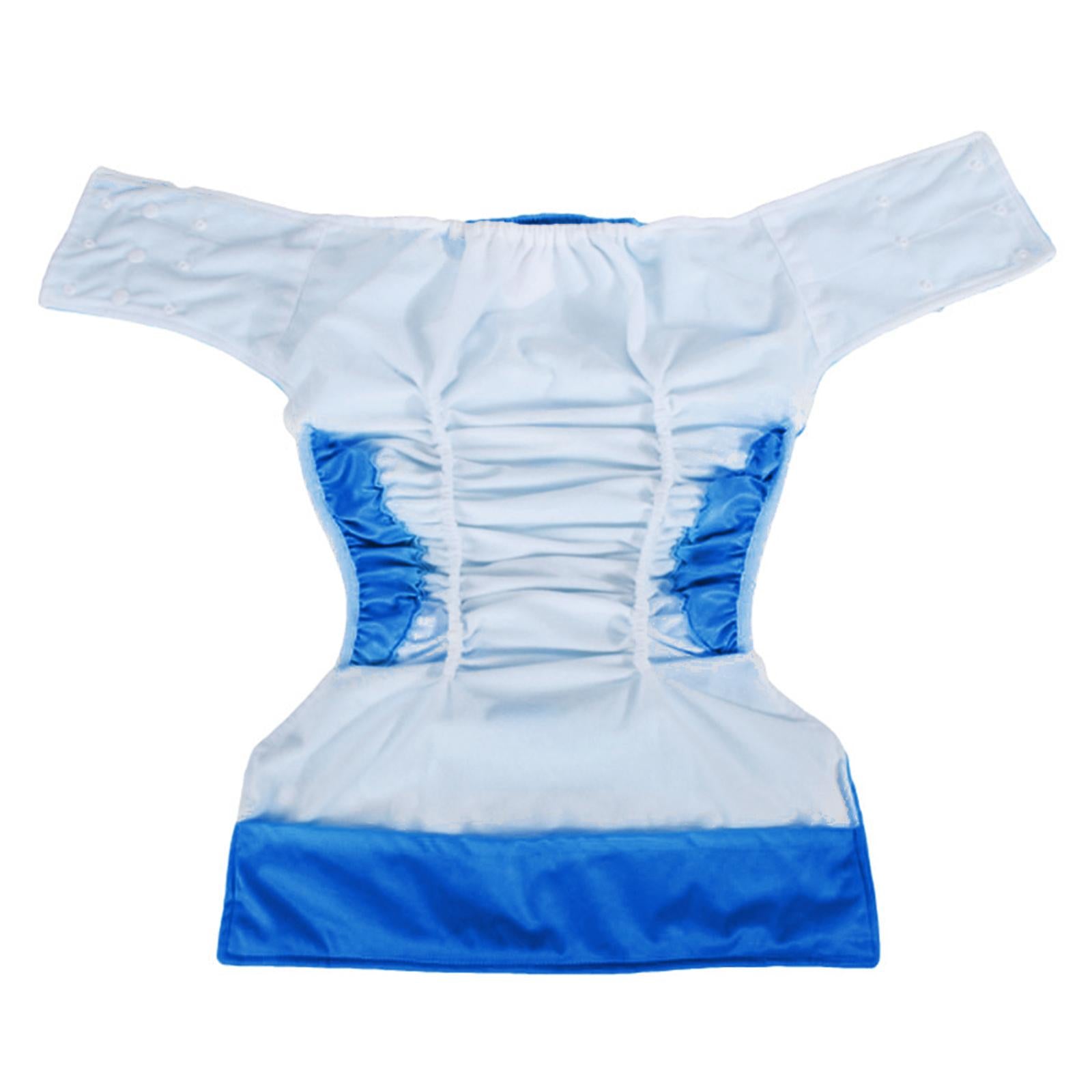 Large Adult Cloth Diaper Reusable Underwear for Seniors Men Women Dark Blue