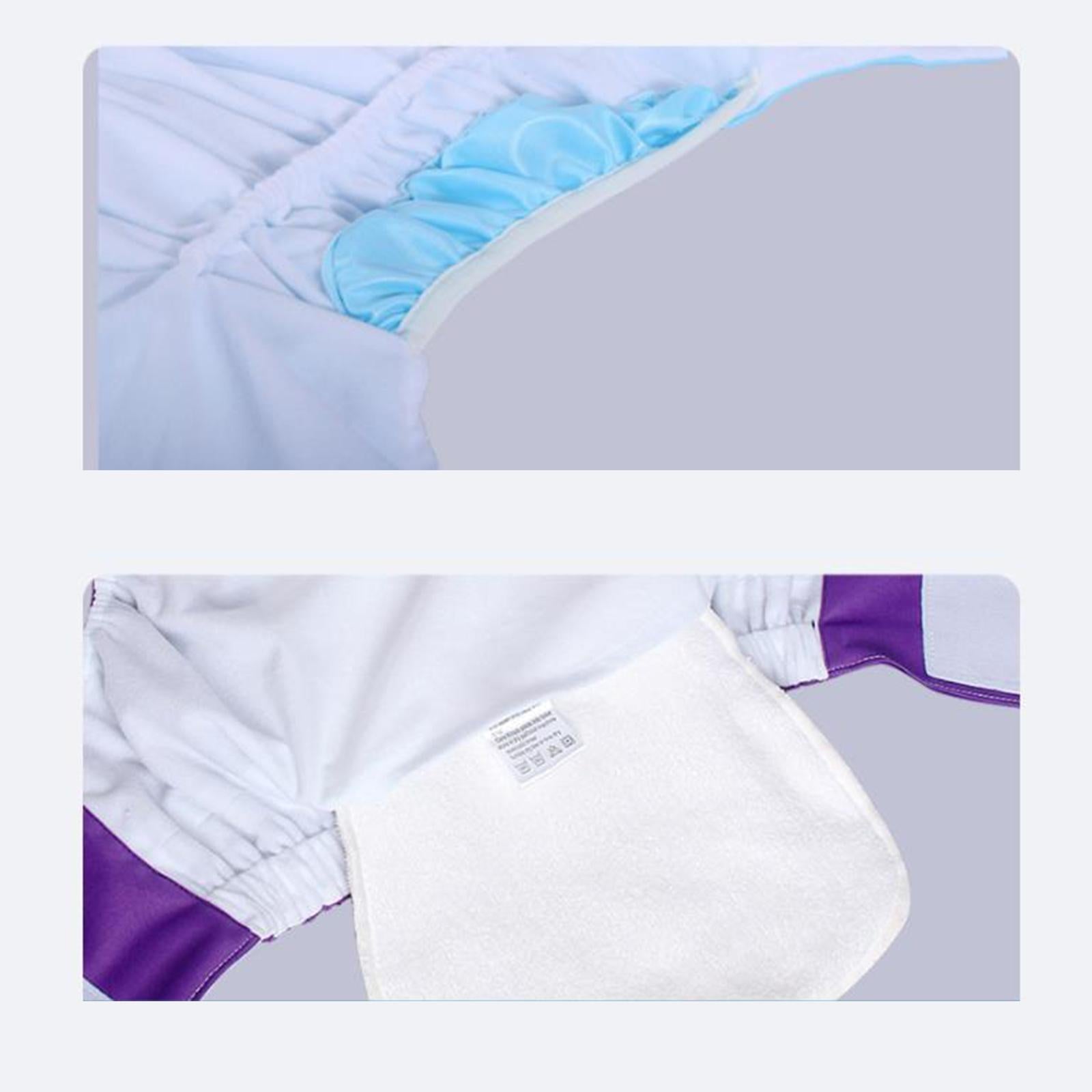 Large Adult Cloth Diaper Reusable Underwear for Seniors Men Women Black
