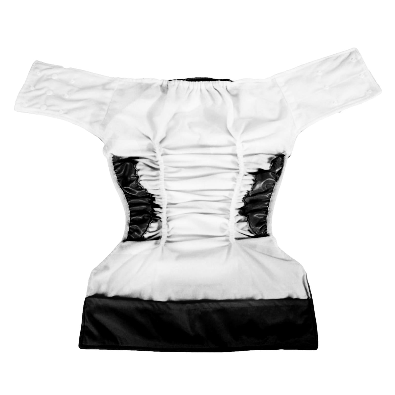 Large Adult Cloth Diaper Reusable Underwear for Seniors Men Women Black