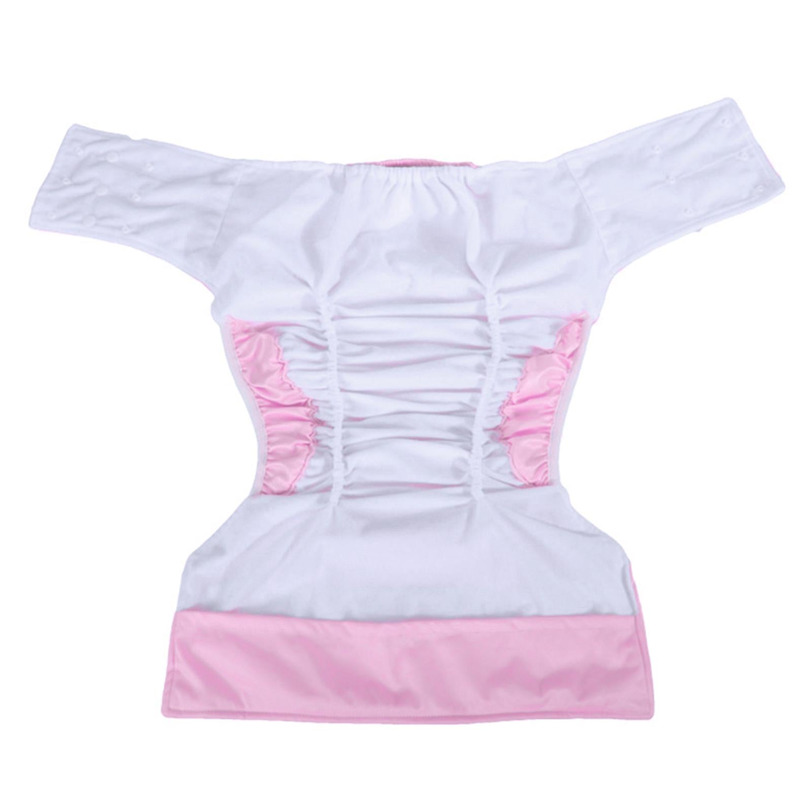 Large Adult Cloth Diaper Reusable Underwear for Seniors Men Women Pink
