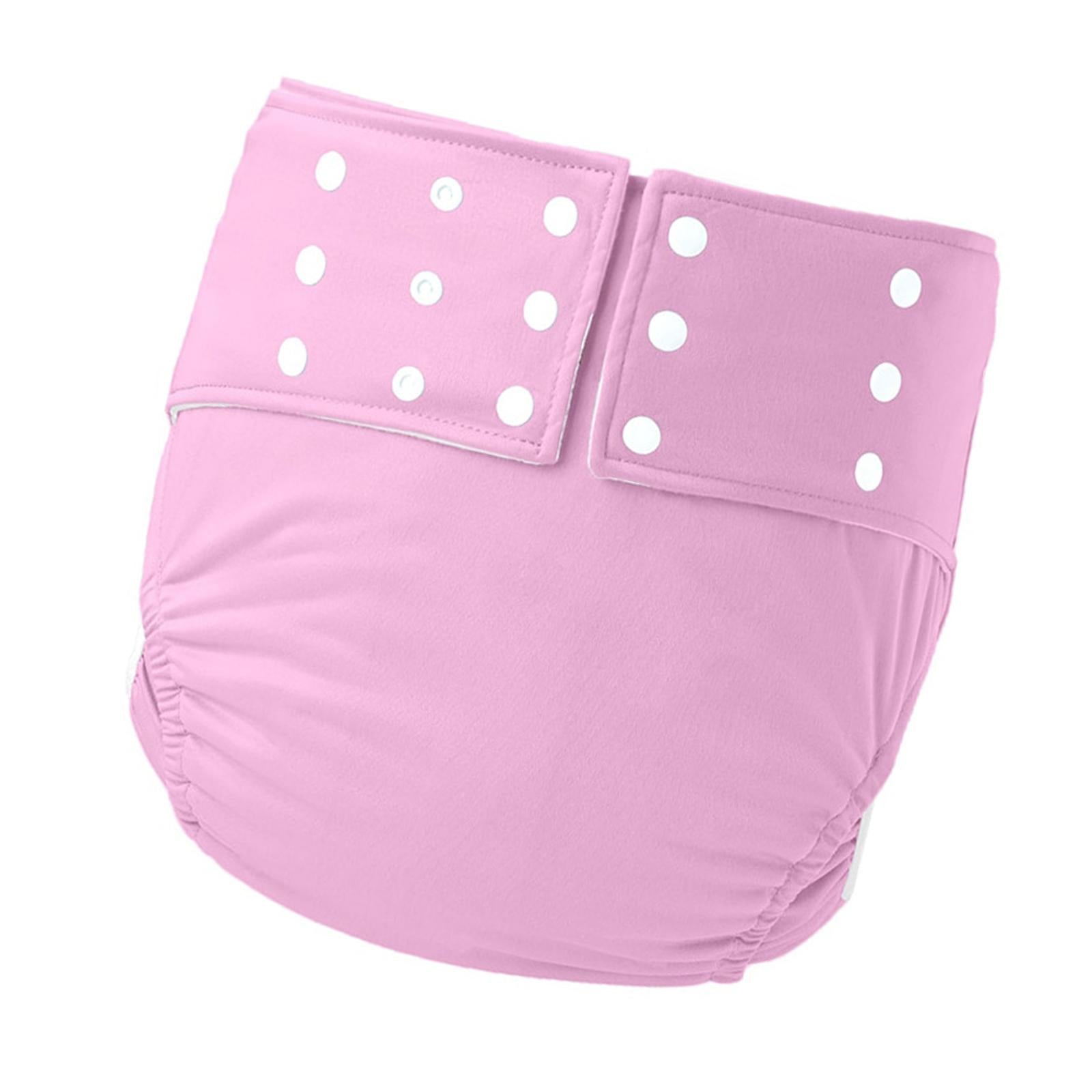 Large Adult Cloth Diaper Reusable Underwear for Seniors Men Women Pink