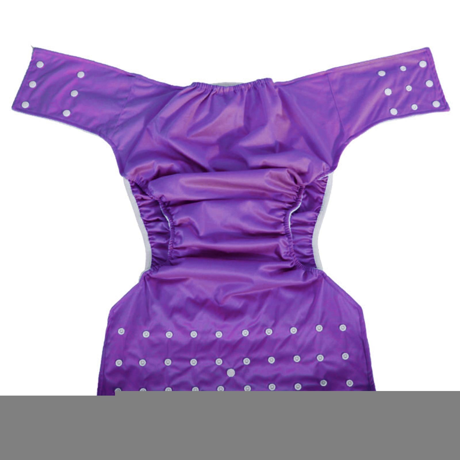 Large Adult Cloth Diaper Reusable Underwear for Seniors Men Women Purple