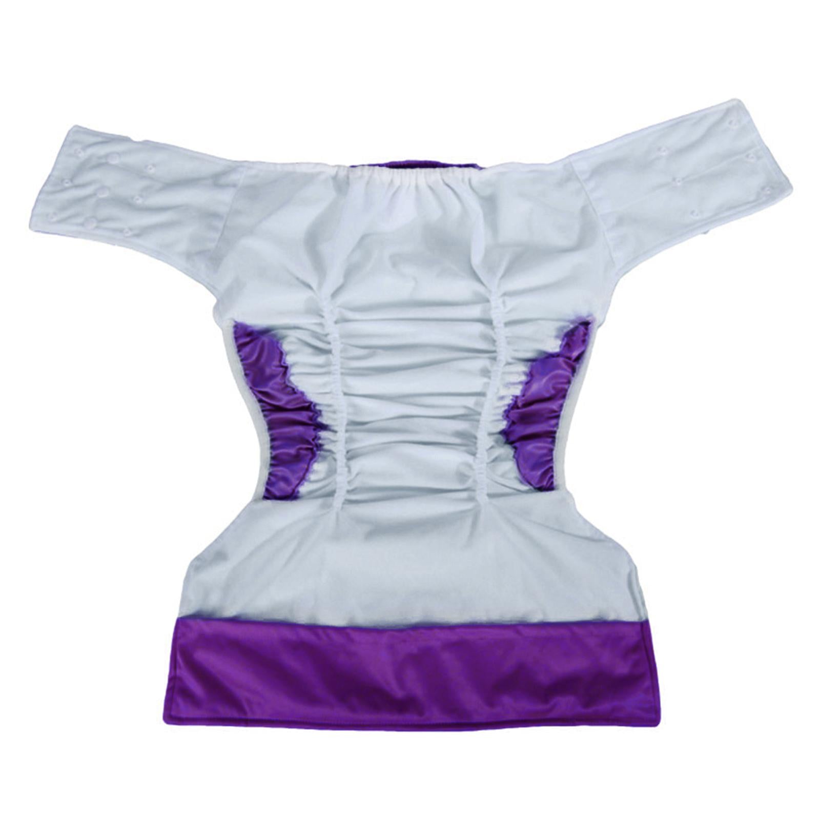 Large Adult Cloth Diaper Reusable Underwear for Seniors Men Women Purple
