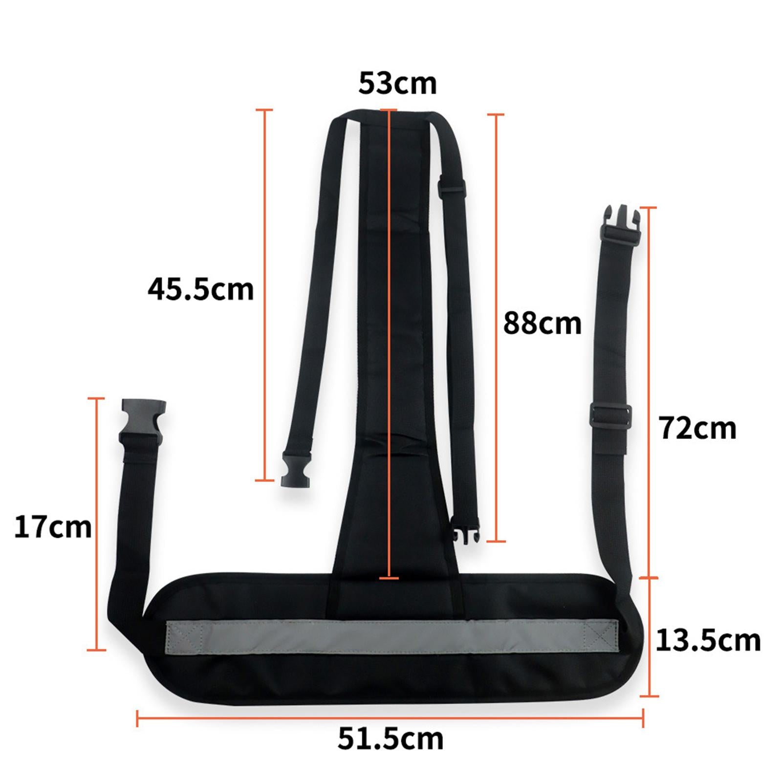Wheelchair Seat Belt Waist Elastic Restraint Harness for Patients Disabled Black