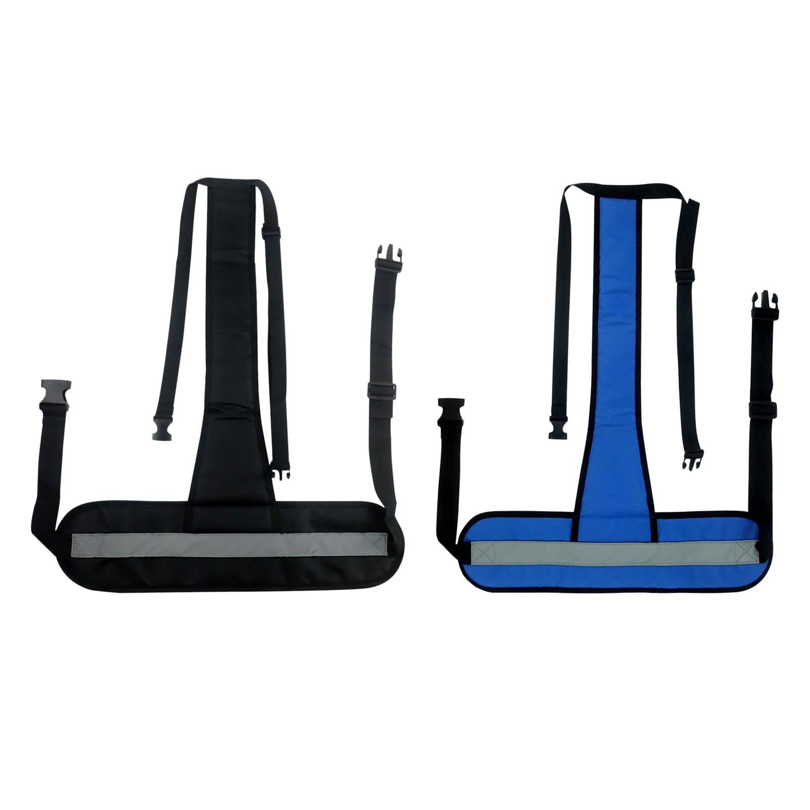 Wheelchair Seat Belt Waist Elastic Restraint Harness for Patients Disabled Black