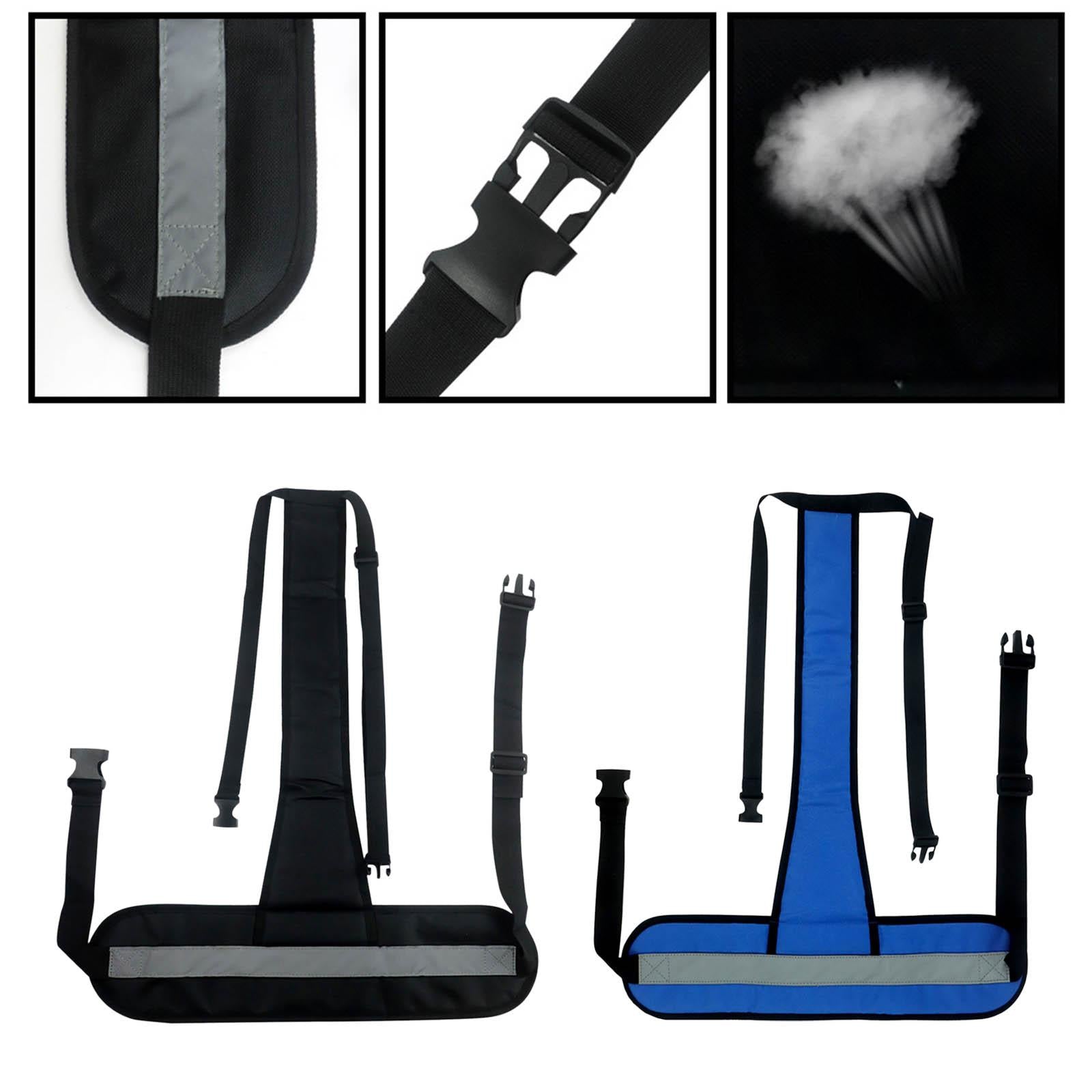 Wheelchair Seat Belt Waist Elastic Restraint Harness for Patients Disabled Black