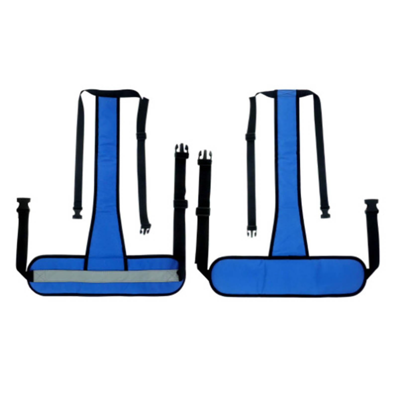 Wheelchair Seat Belt Waist Elastic Restraint Harness for Patients Disabled Blue