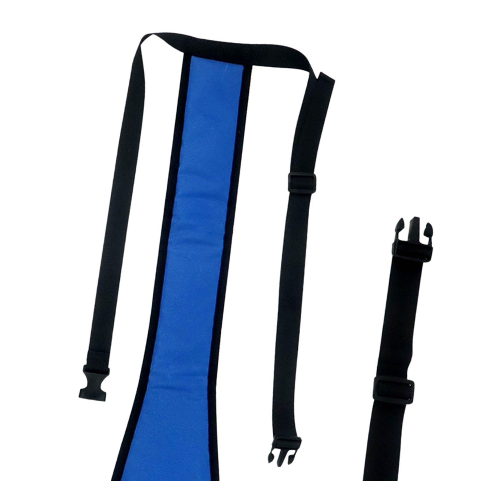 Wheelchair Seat Belt Waist Elastic Restraint Harness for Patients Disabled Blue