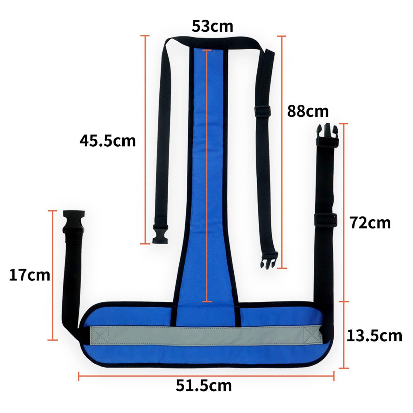 Wheelchair Seat Belt Waist Elastic Restraint Harness for Patients Disabled Blue