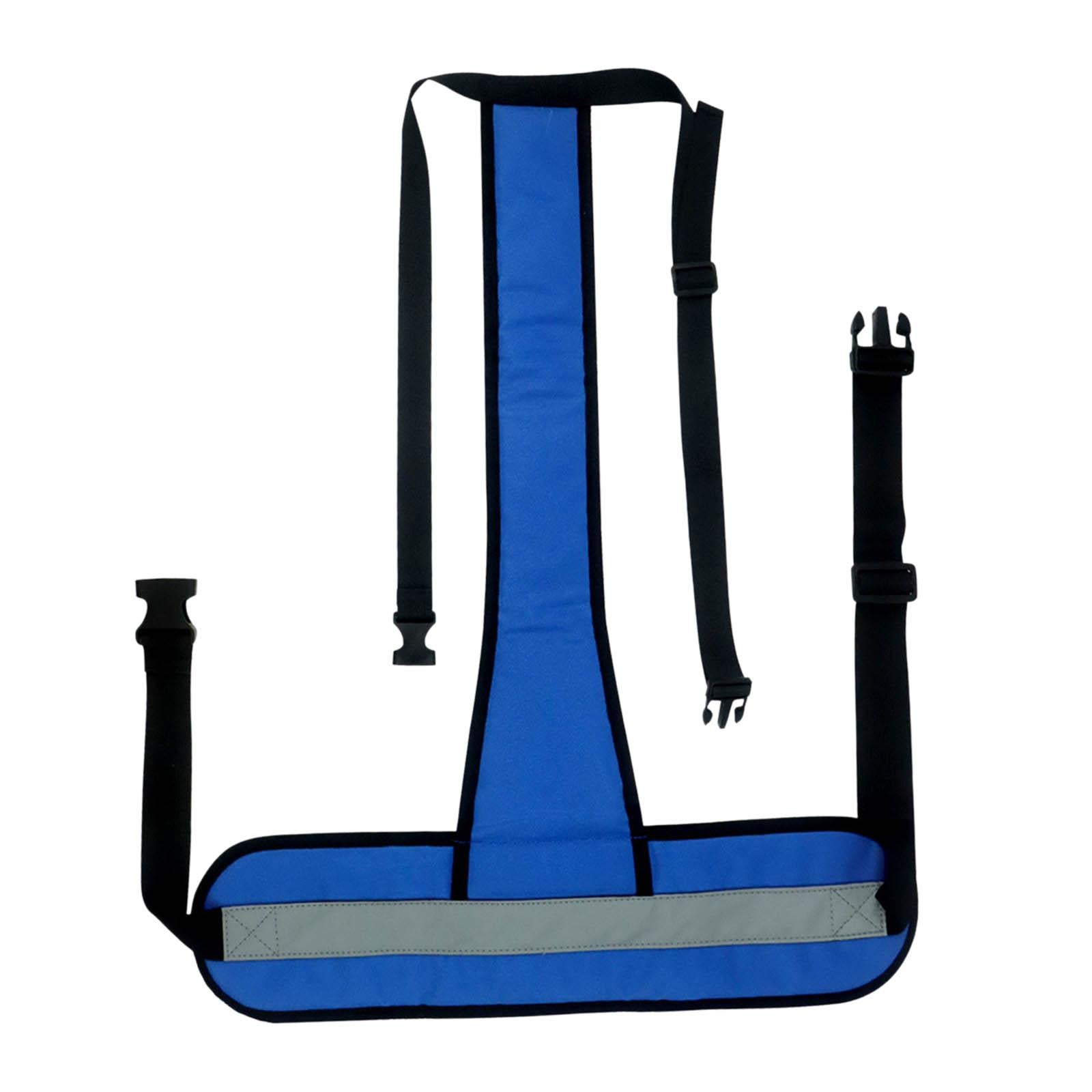 Wheelchair Seat Belt Waist Elastic Restraint Harness for Patients Disabled Blue
