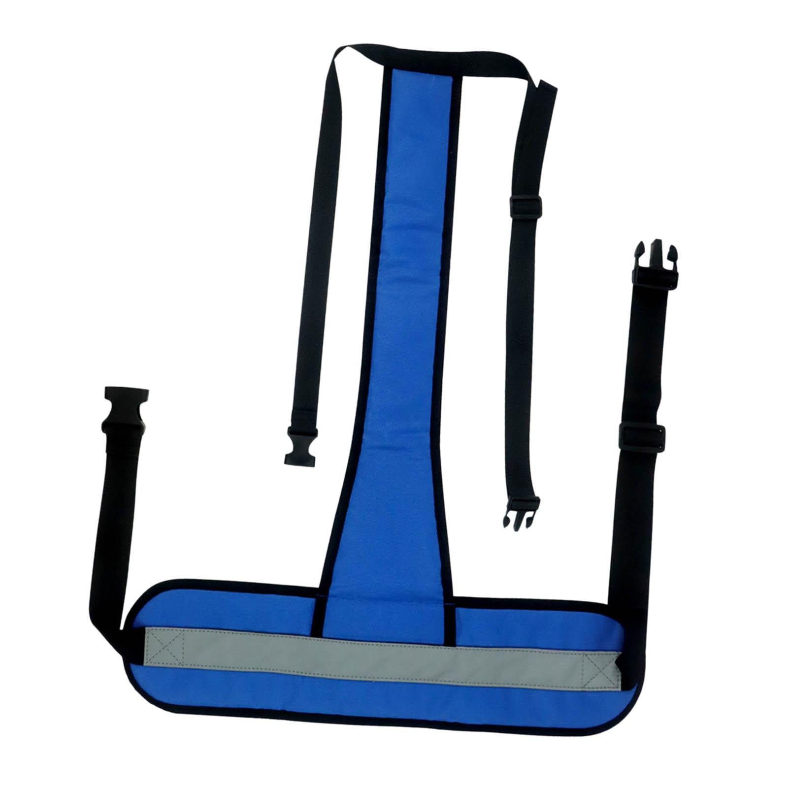 Wheelchair Seat Belt Waist Elastic Restraint Harness for Patients Disabled Blue
