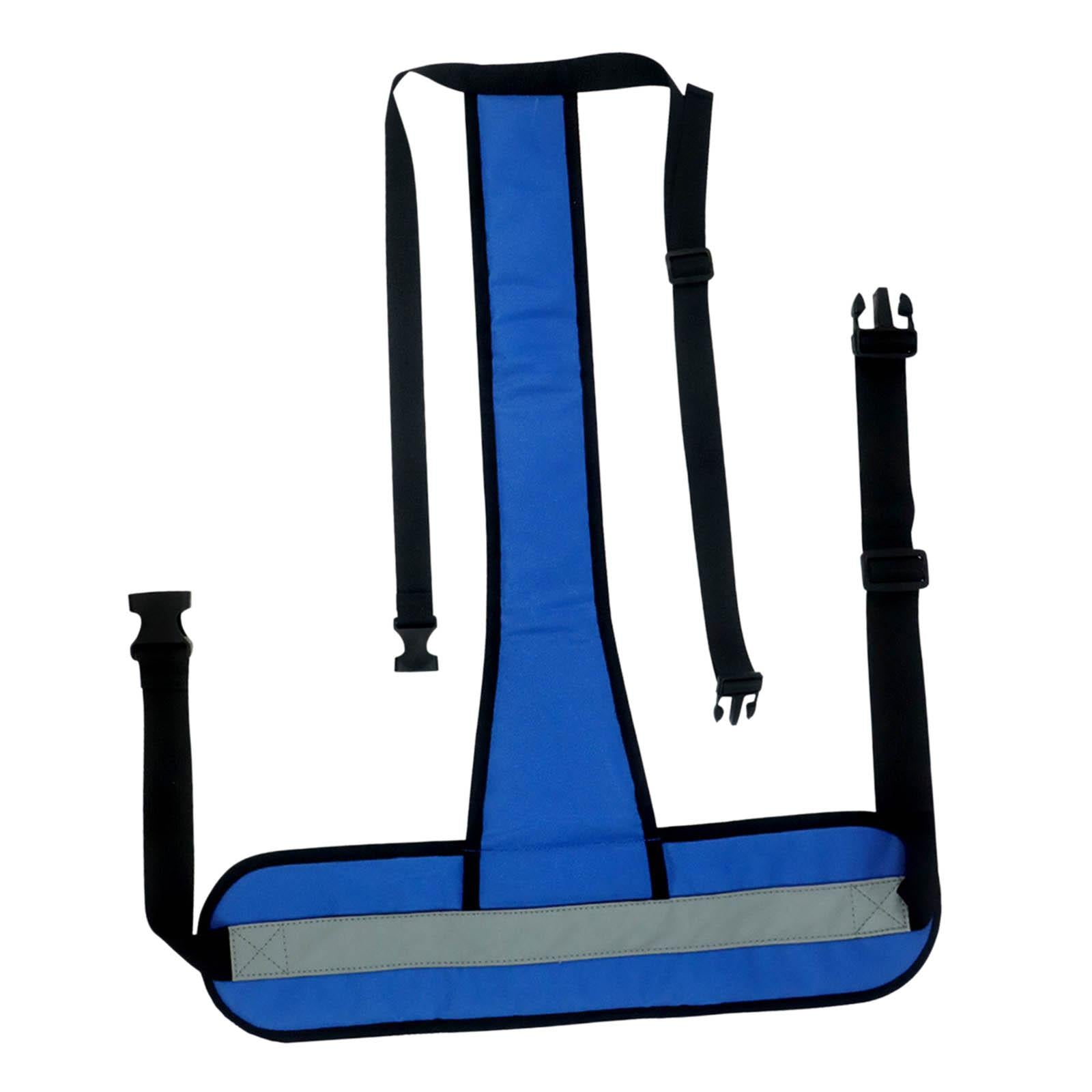 Wheelchair Seat Belt Waist Elastic Restraint Harness for Patients Disabled Blue