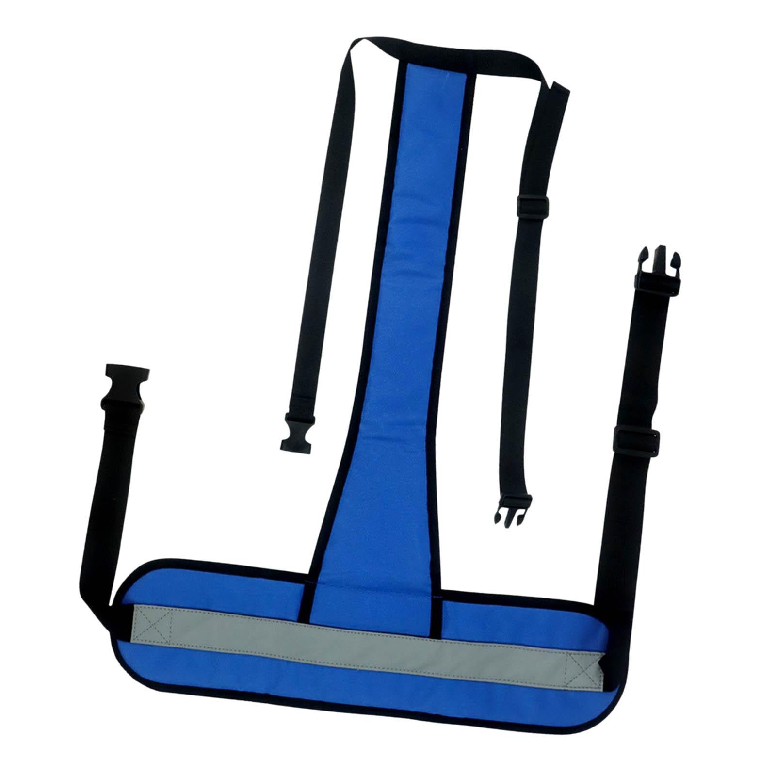 Wheelchair Seat Belt Waist Elastic Restraint Harness for Patients Disabled Blue
