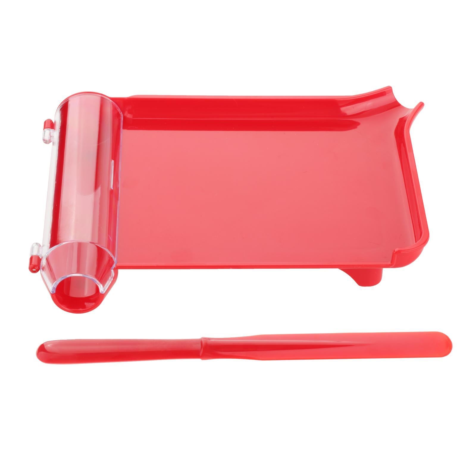 Pharmacy Medicines Counter Capsules Counting Dispensing Tray w/ Spatula Red