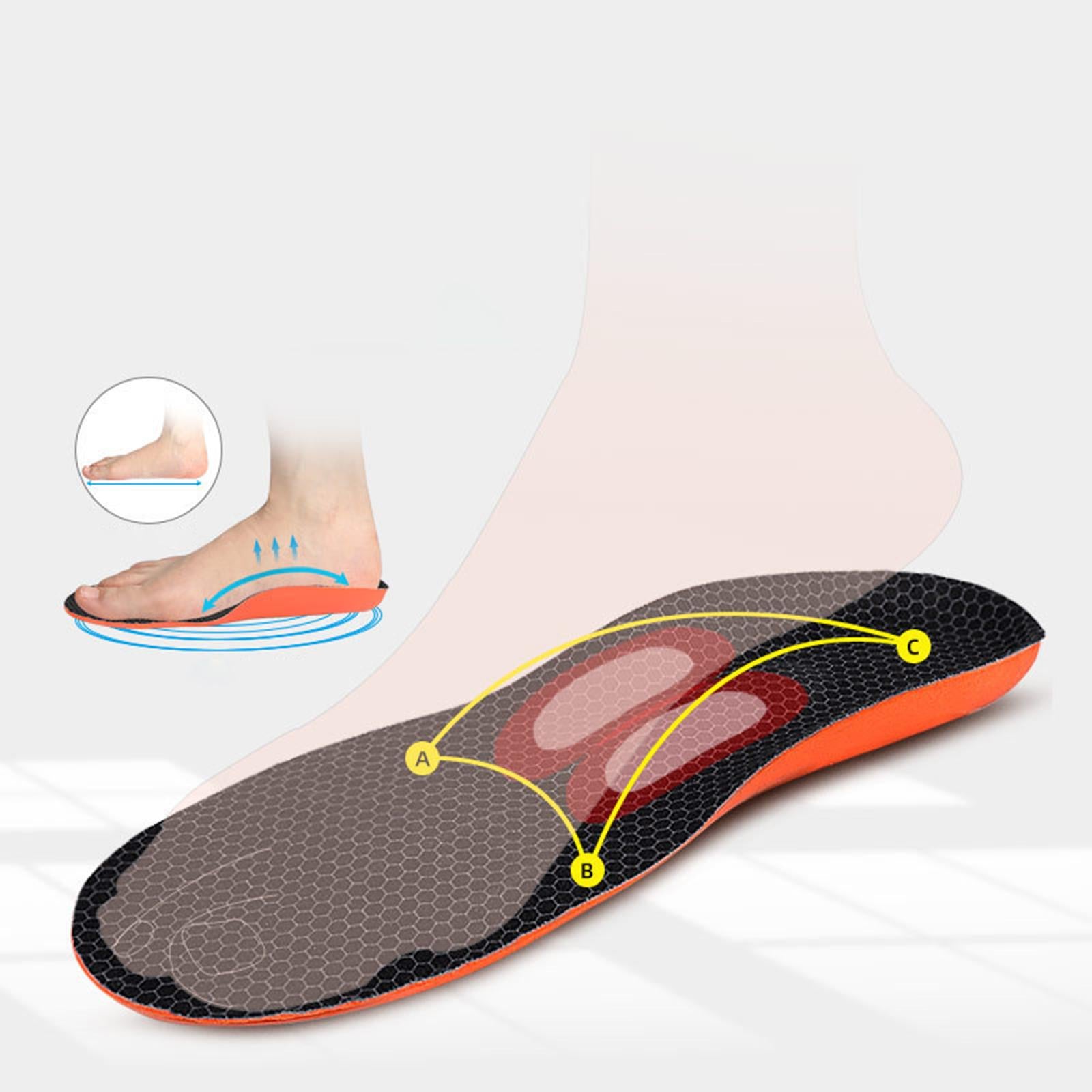 Orthotic Arch Support Shoe Inserts for Foot Valgus Men Women Massaging Feet M