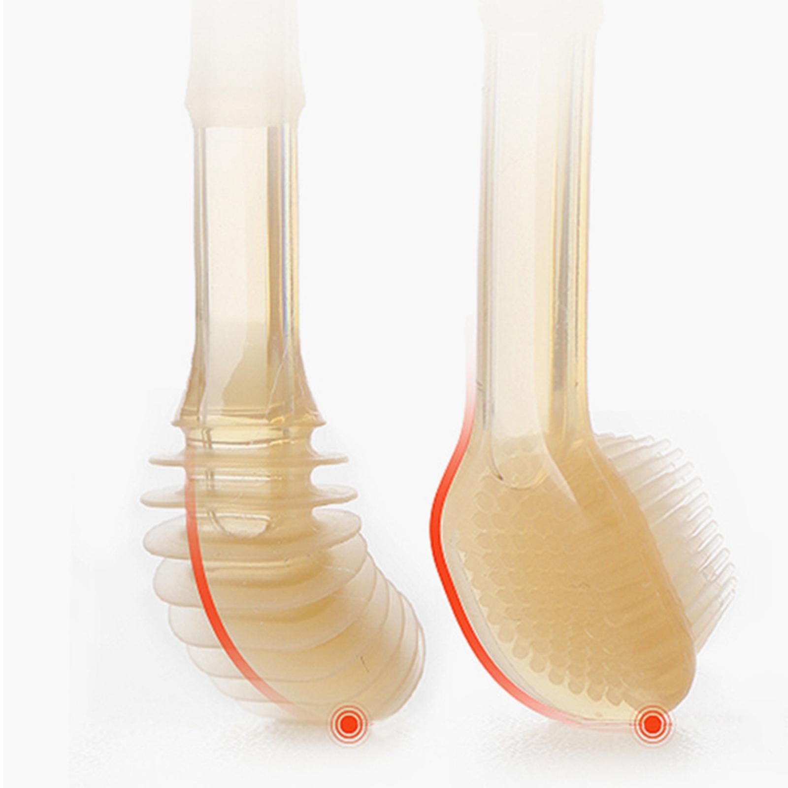 2Pcs Baby Silicone Toothbrush Tongue Cleaner with Cover Training for Infants
