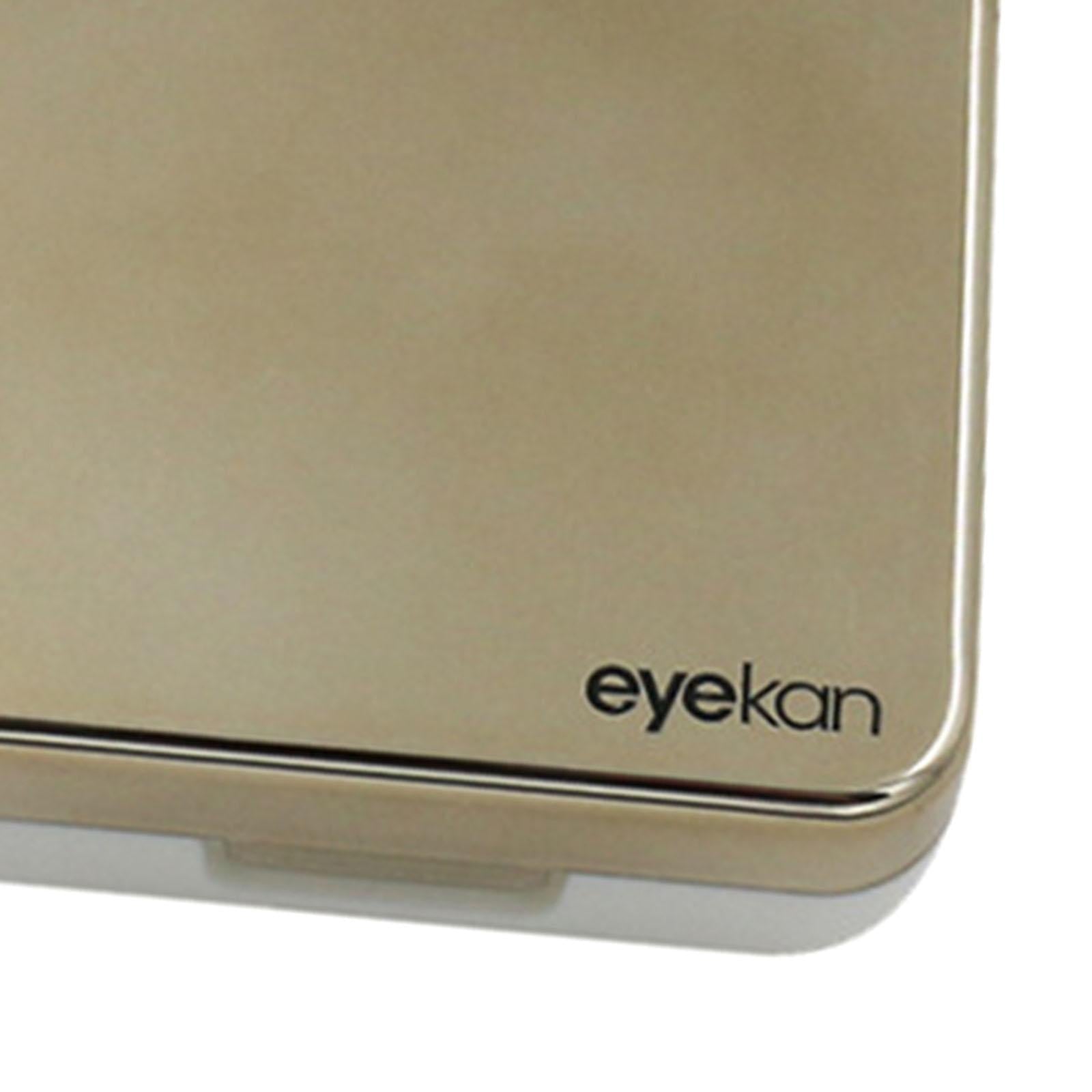 Square Portable Contact Lens Case Mirror Box Daily Use Golden