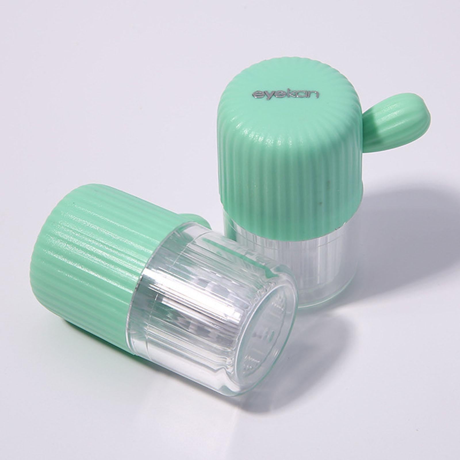 Contact Lens Cleaner Washer Manually No Need Charge Plastic for Travel Green