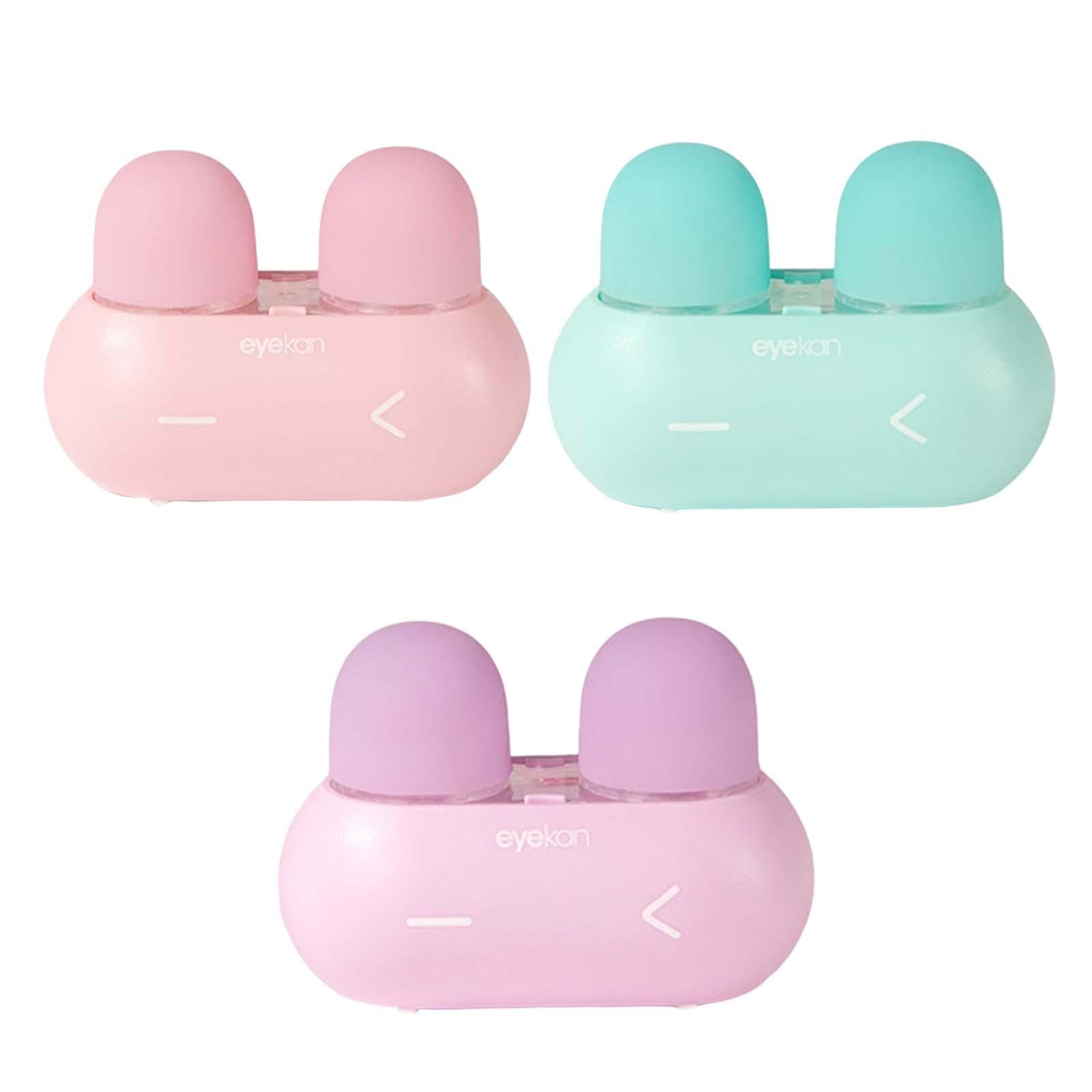 Portable Ultrasonic Contact Lens Cleaner Machine Storage Case 3 Min Pink