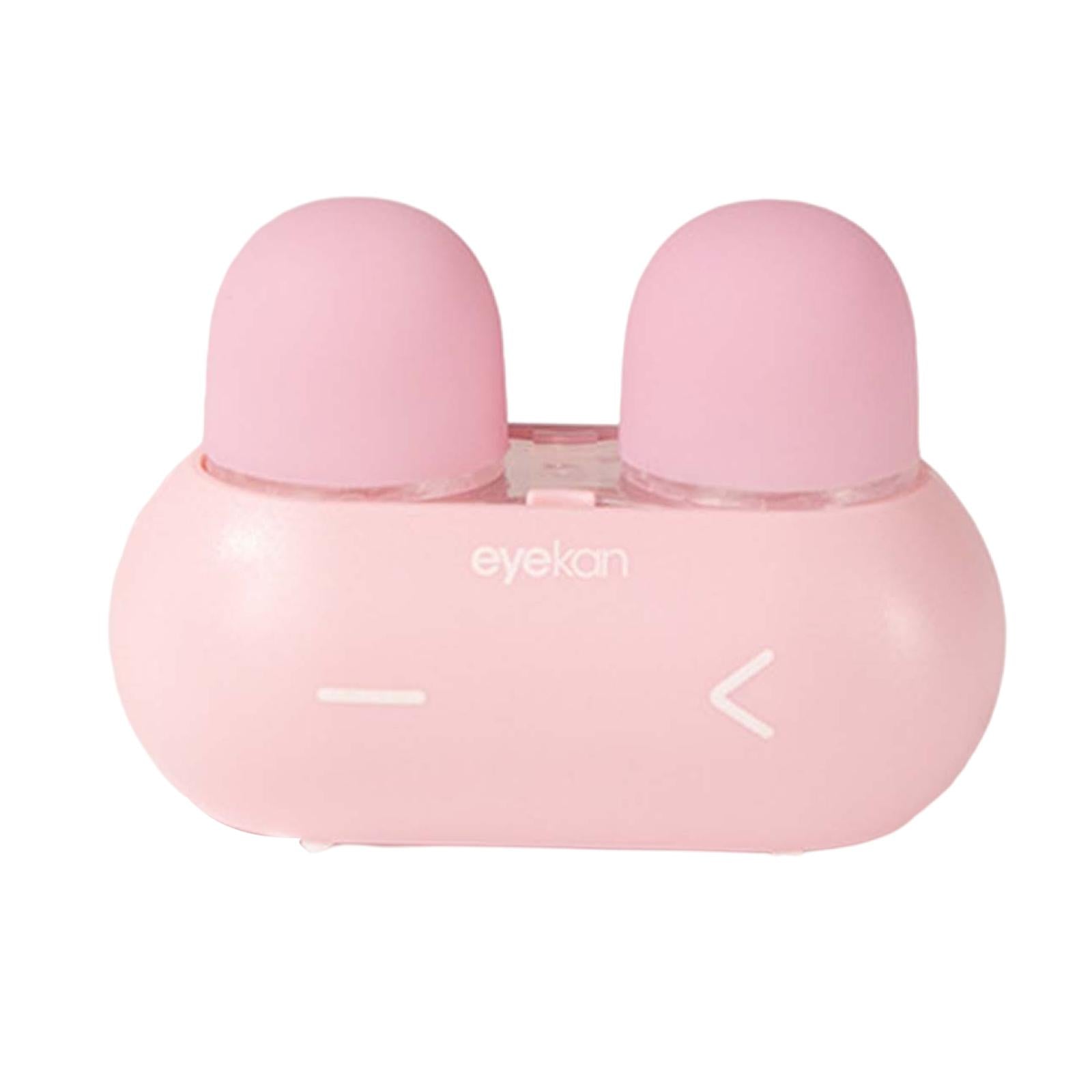Portable Ultrasonic Contact Lens Cleaner Machine Storage Case 3 Min Pink