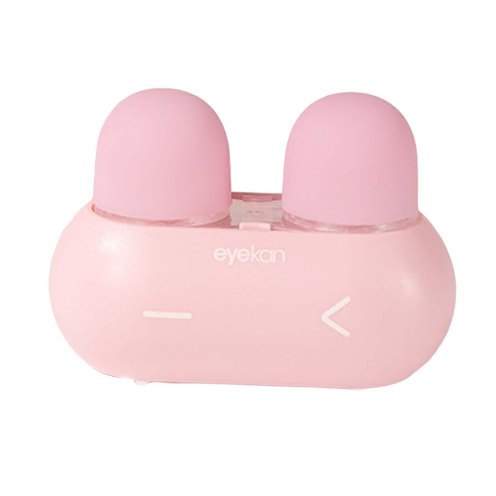 Portable Ultrasonic Contact Lens Cleaner Machine Storage Case 3 Min Pink