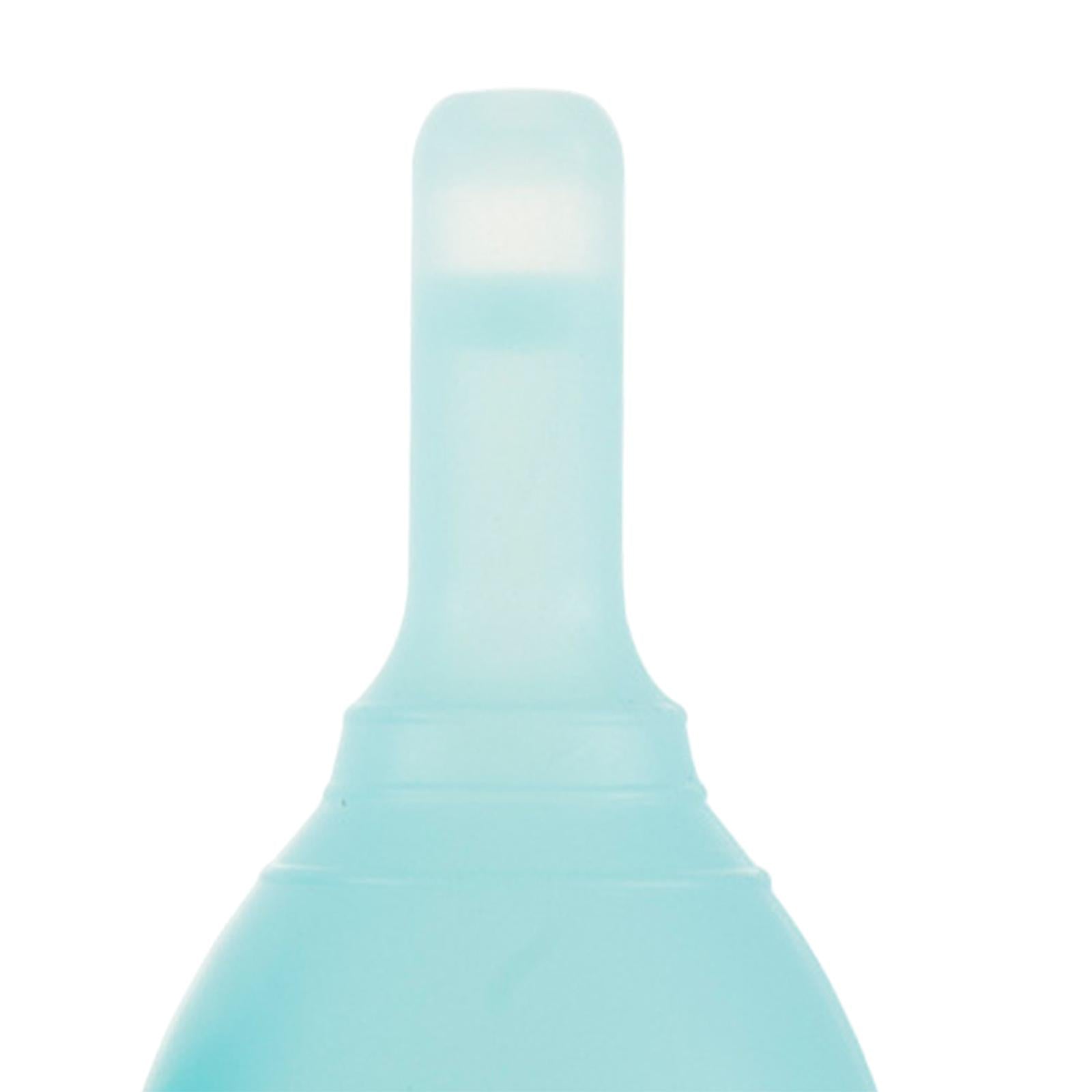 Female Silicone Menstrual Cup Breathable Travel Reusable Collector L Blue