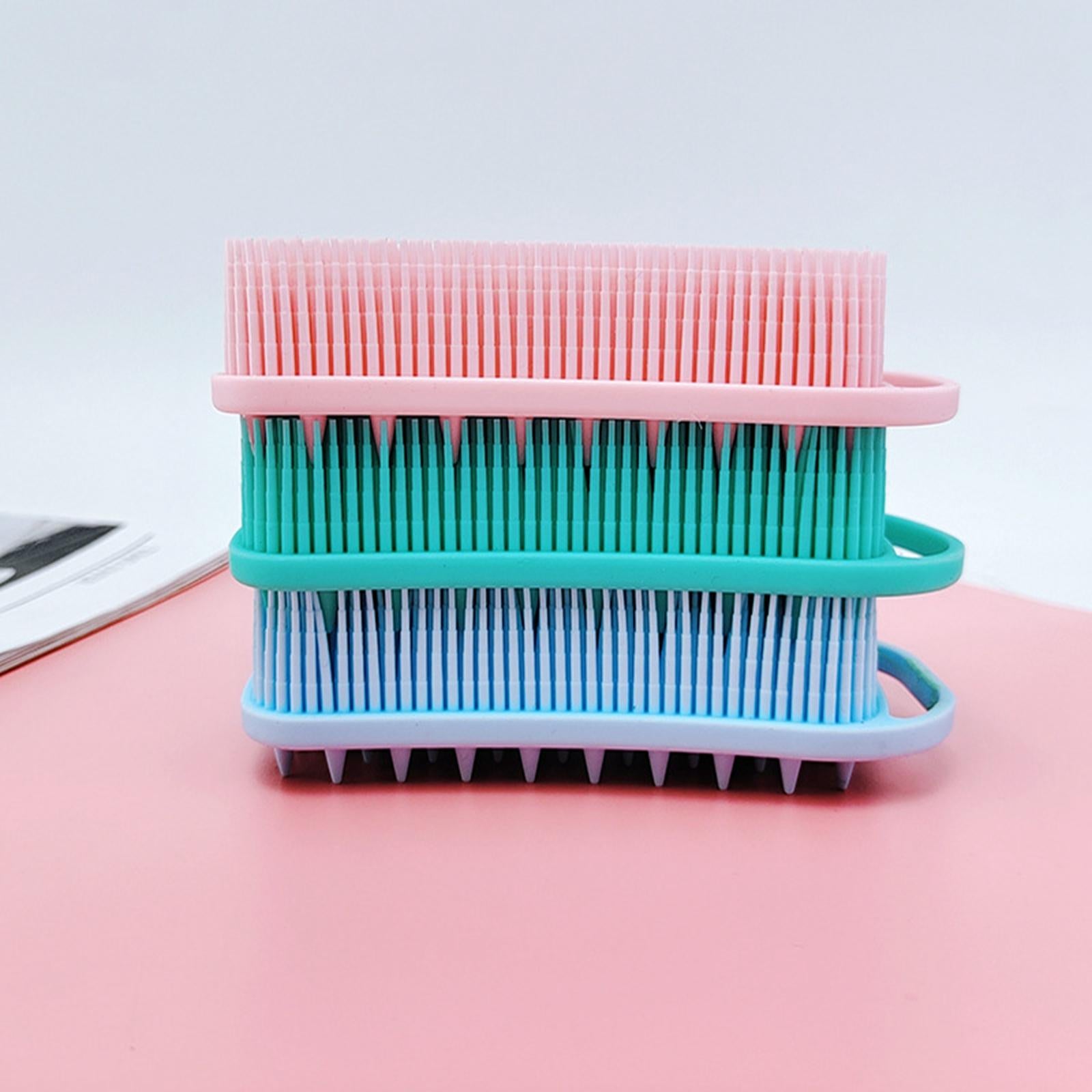 Silicone Body Scrubber Gentle Exfoliating Skin Shower Skin Care Blue