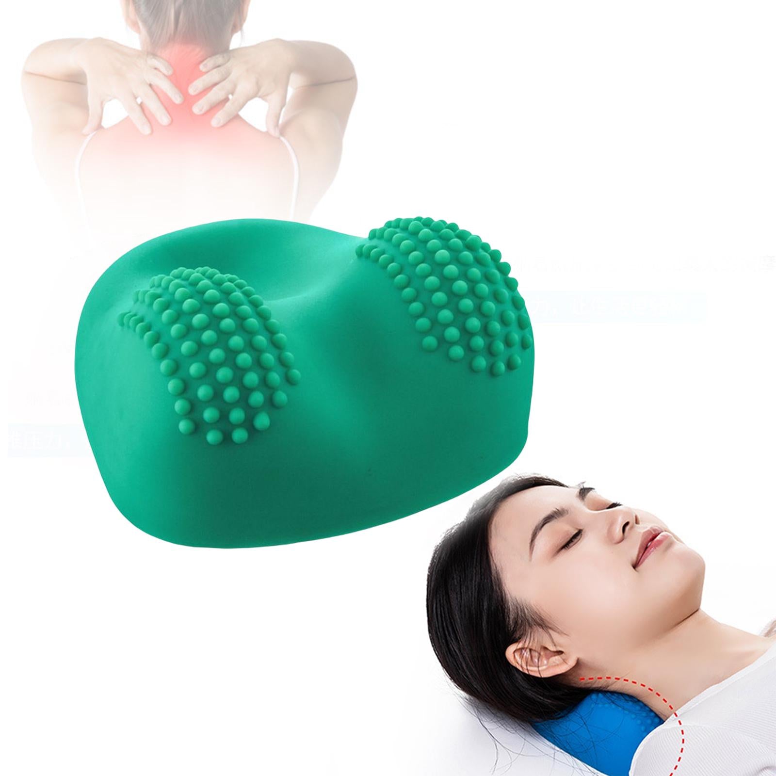 Chiropractic Pillow Neck Stretcher for Relieve Headache Muscle Relax Green