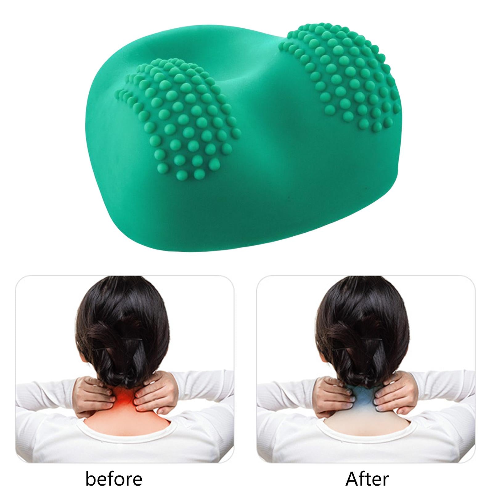 Chiropractic Pillow Neck Stretcher for Relieve Headache Muscle Relax Green