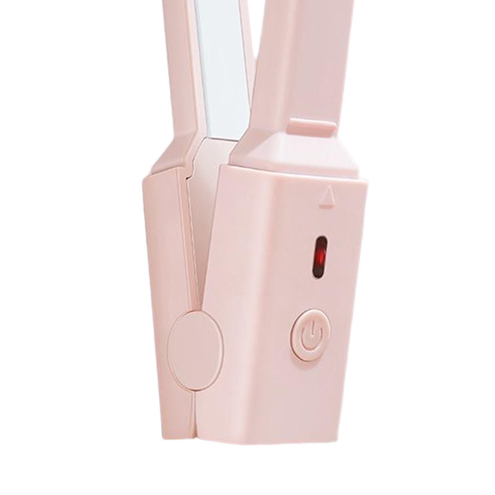 Hair Straightener and Curler Ceramic 2 in 1 for Short Hair Wavy Hair Pink
