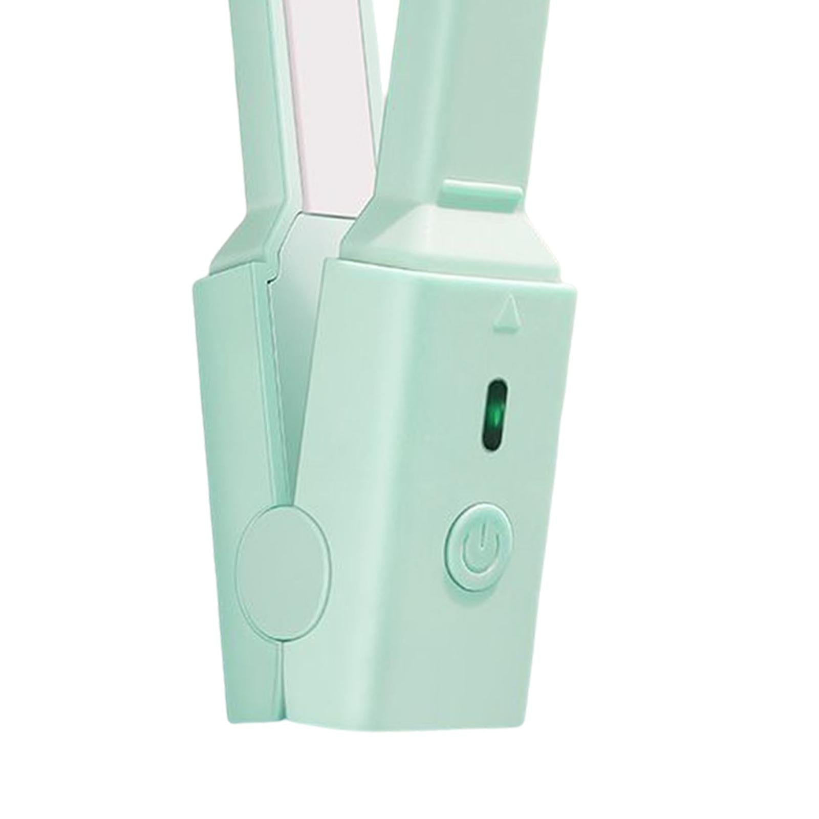 Hair Straightener and Curler Ceramic 2 in 1 for Short Hair Wavy Hair Green