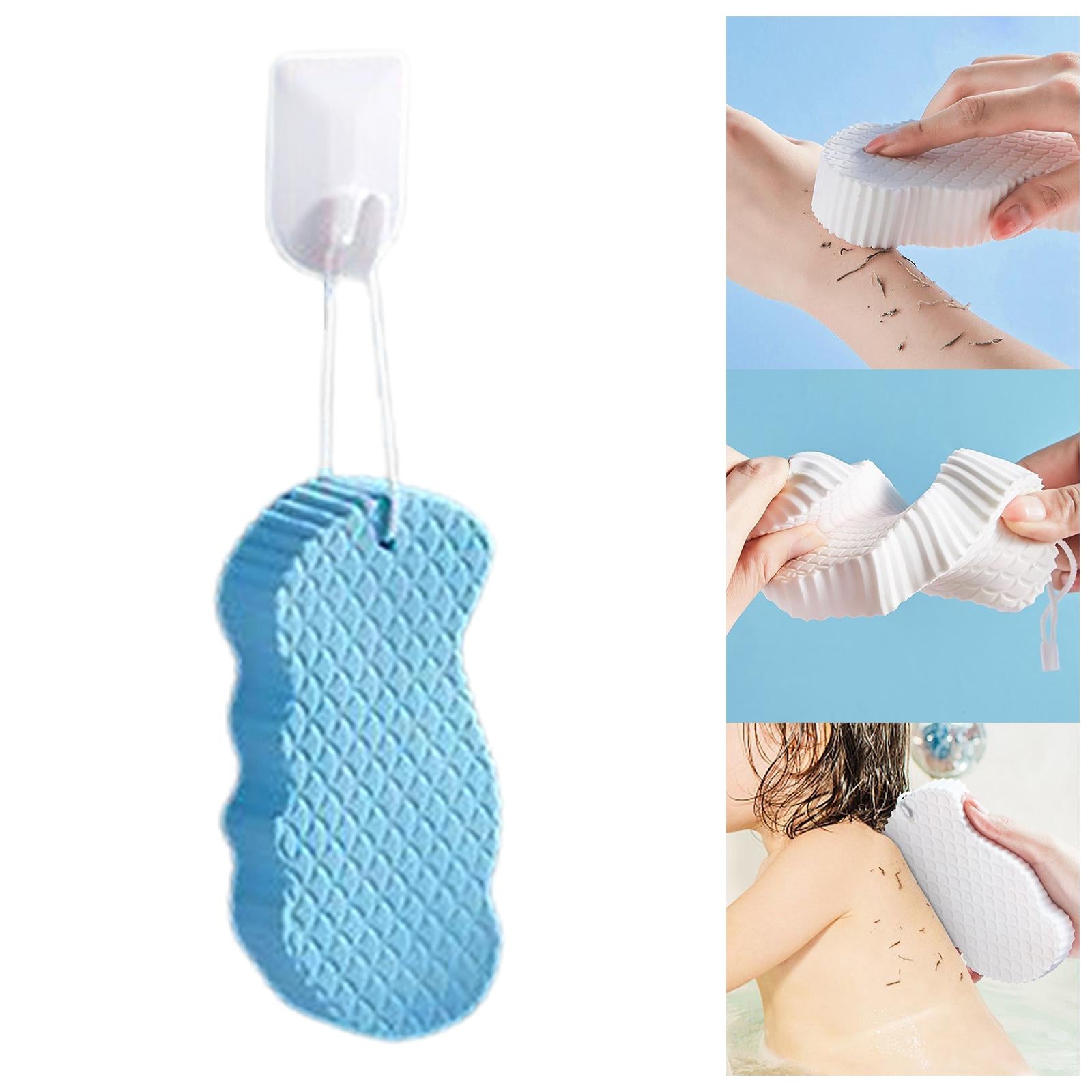 Shower Sponge Soft Cute Shapes Exfoliating for Gentle Cleansing Kids Men Blue