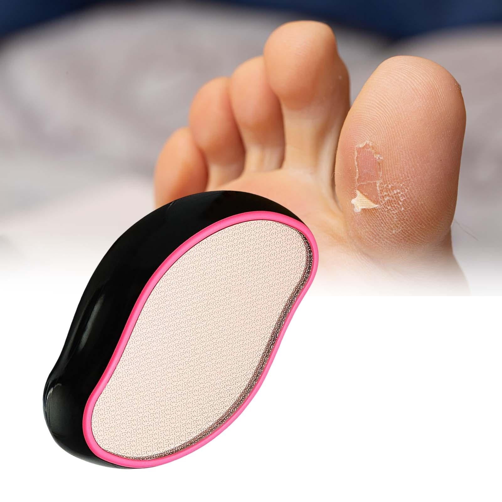 Foot File Callus Remover Foot Scraper for Home Travel Use Rose Red+Black