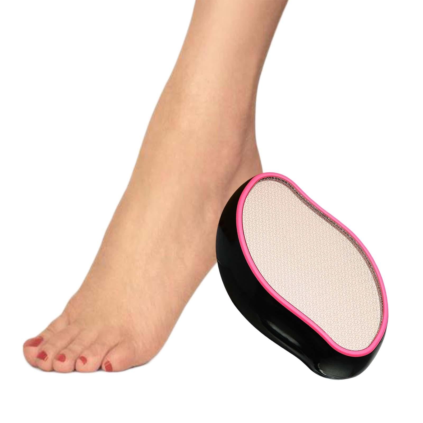 Foot File Callus Remover Foot Scraper for Home Travel Use Rose Red+Black