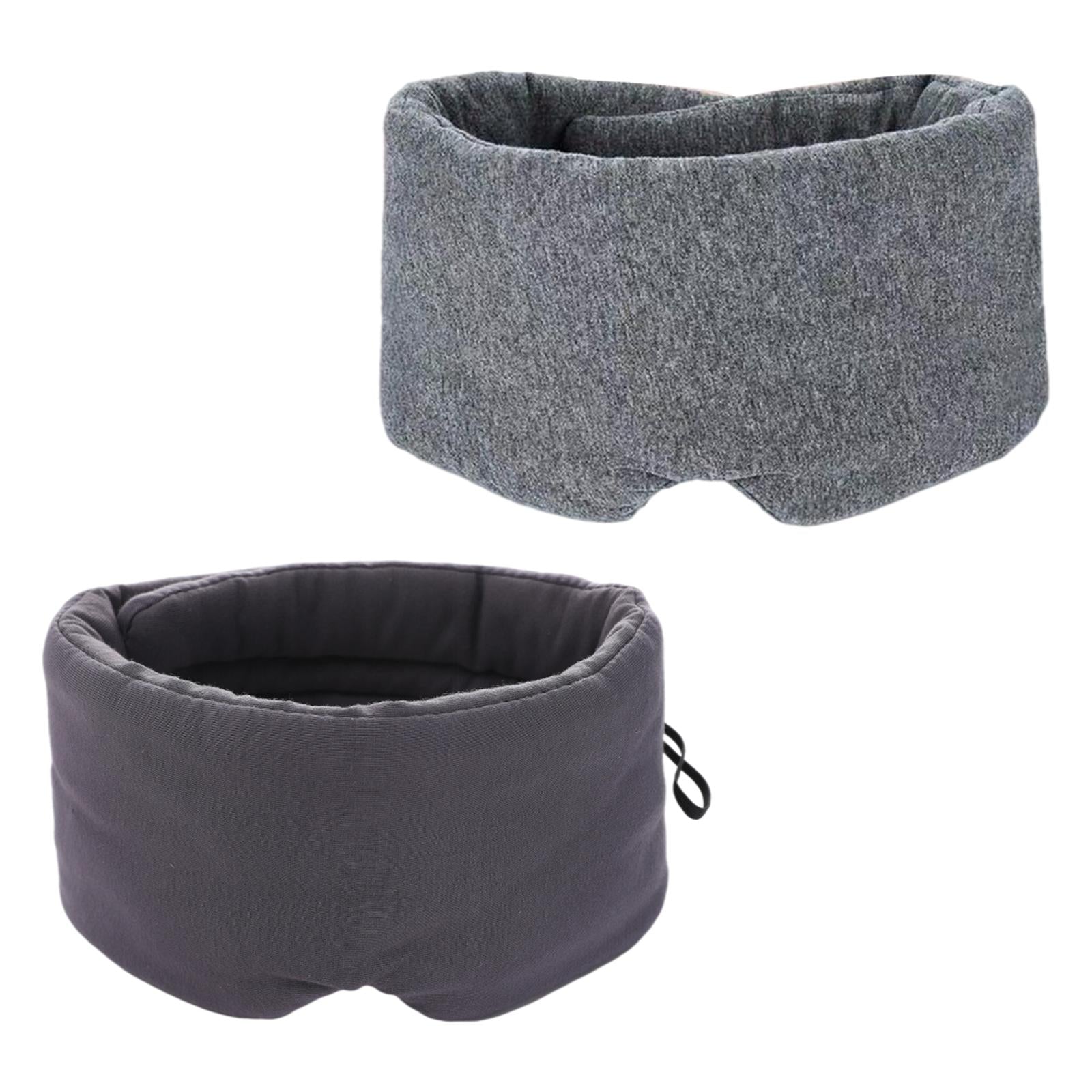Cotton Sleep Eye Mask Breathable Soft for Travel Home Men Women Grey