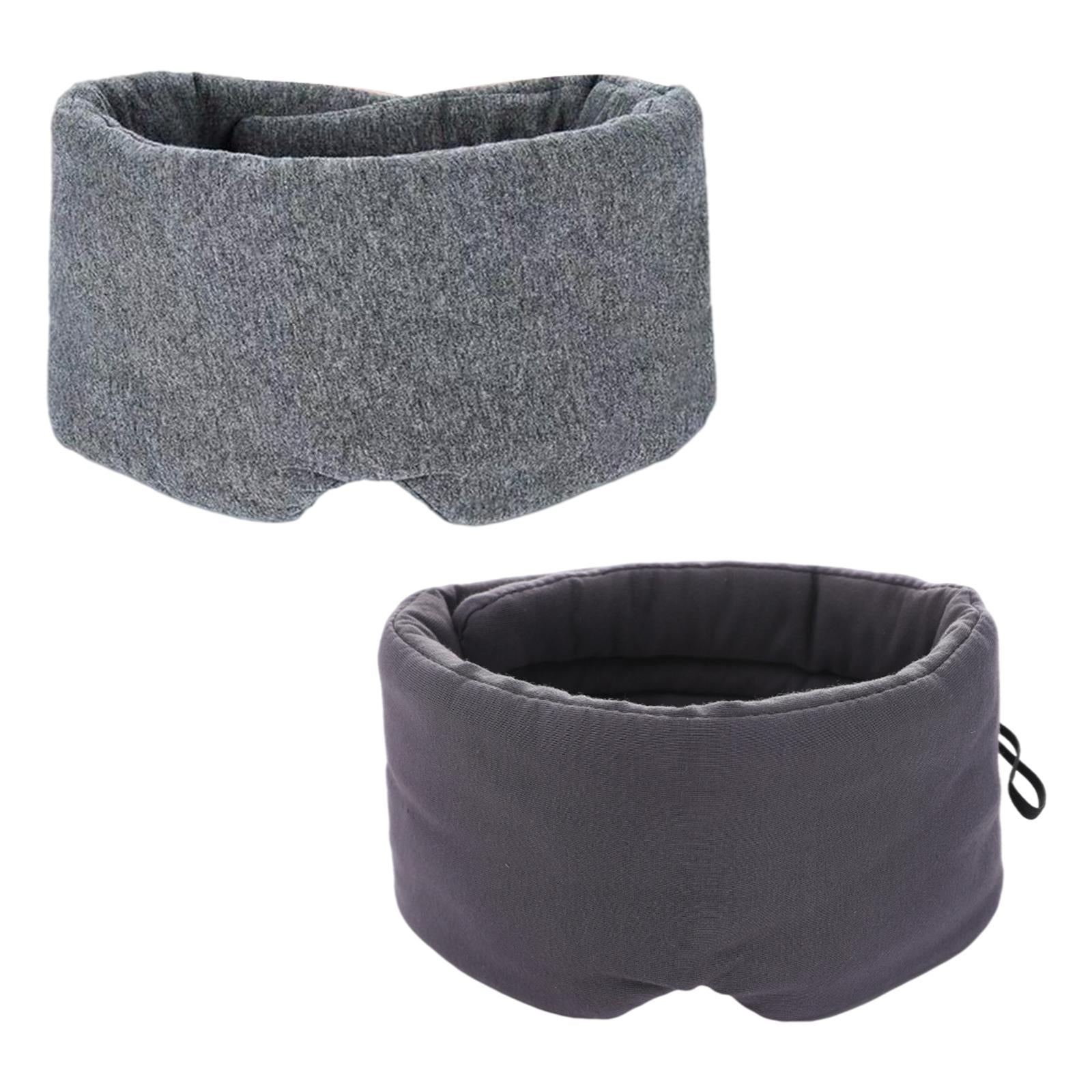 Cotton Sleep Eye Mask Breathable Soft for Travel Home Men Women Grey