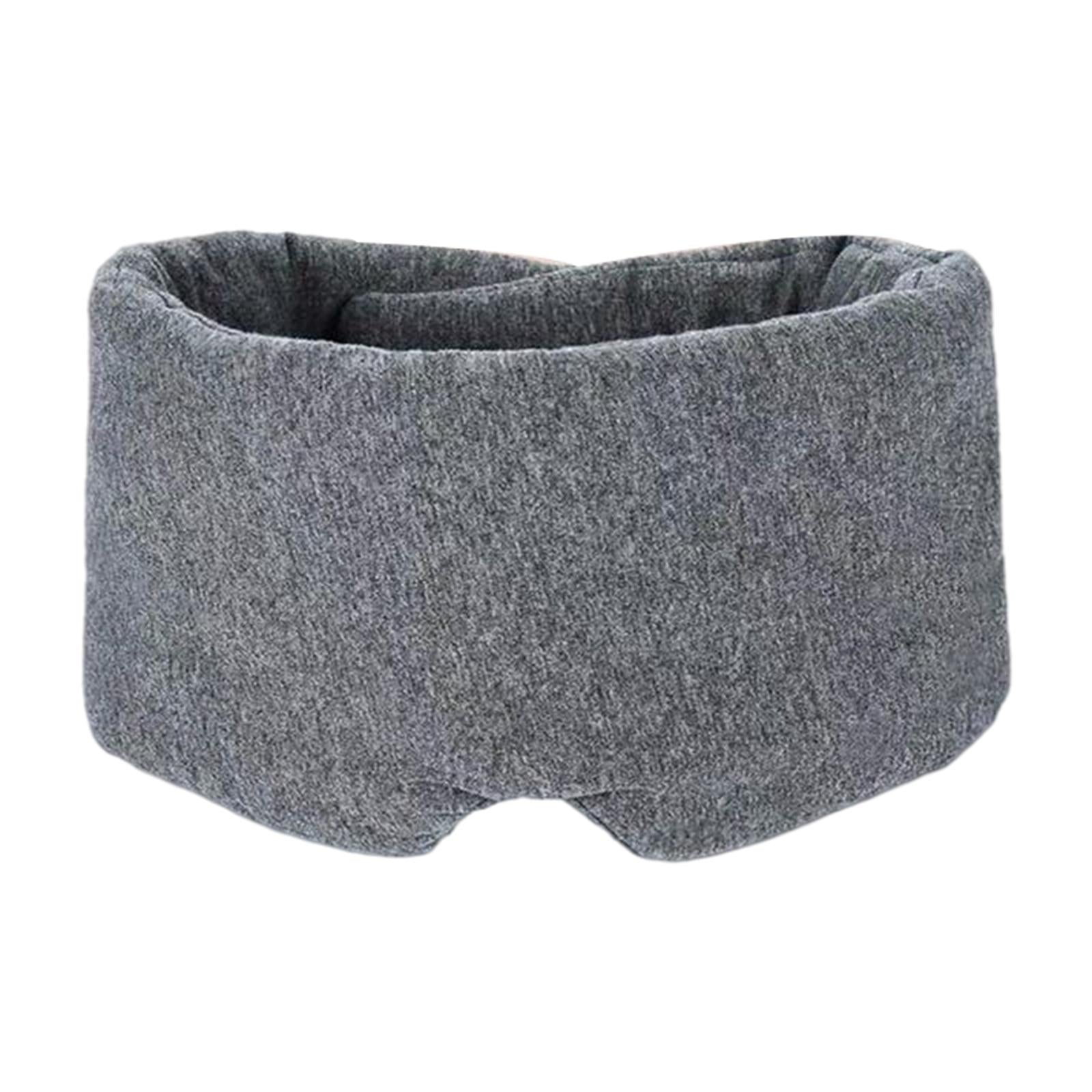 Cotton Sleep Eye Mask Breathable Soft for Travel Home Men Women Heather Grey