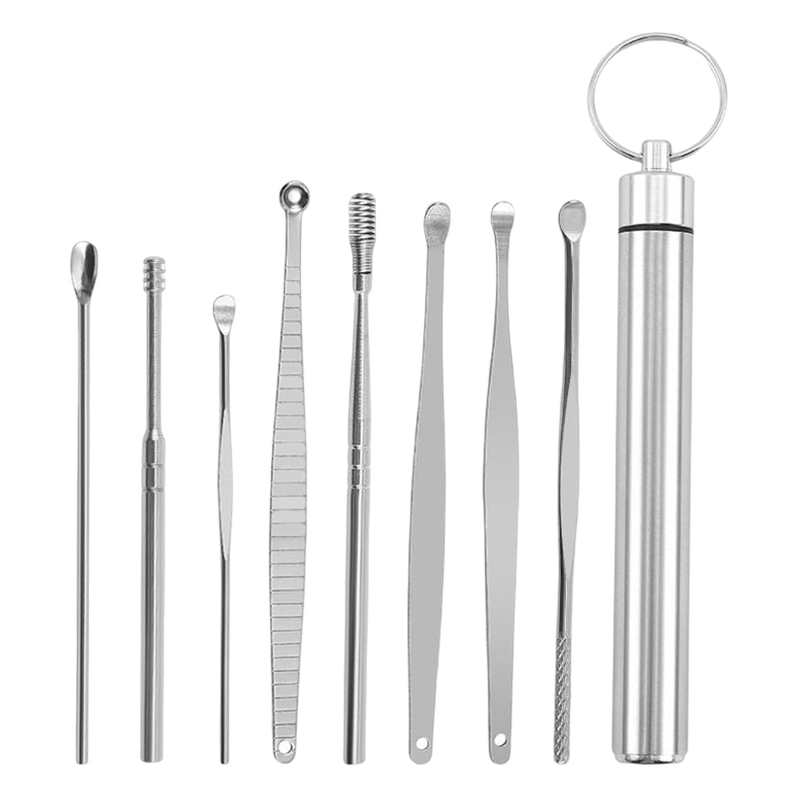 8Pcs Ear Wax Remover Set Reusable Smooth Clean Earpick Sticks for Men Women
