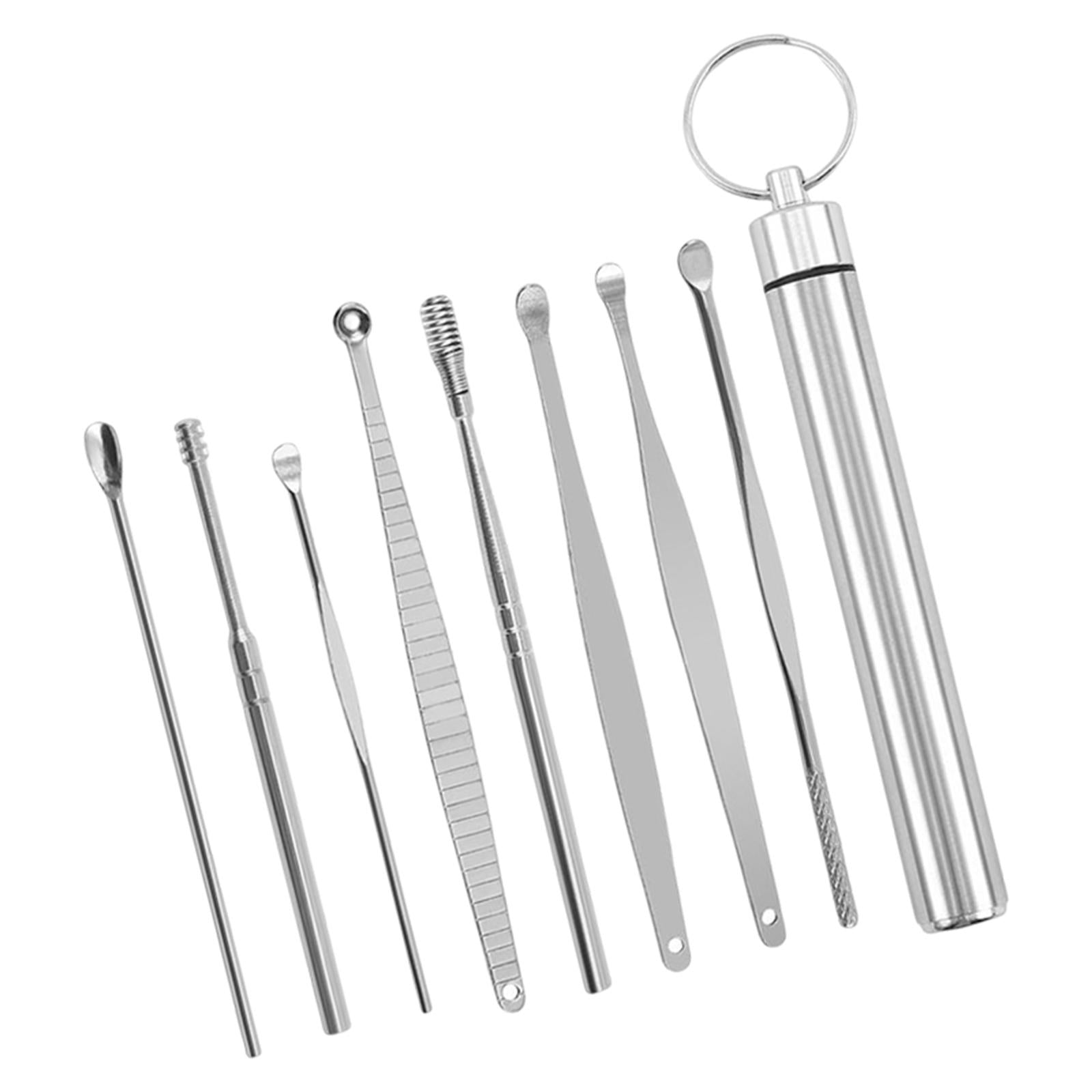 8Pcs Ear Wax Remover Set Reusable Smooth Clean Earpick Sticks for Men Women
