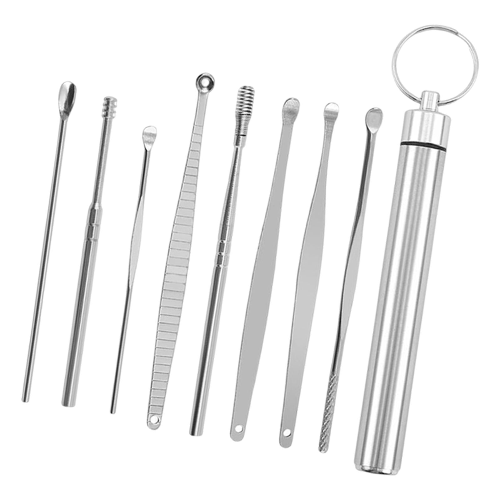 8Pcs Ear Wax Remover Set Reusable Smooth Clean Earpick Sticks for Men Women